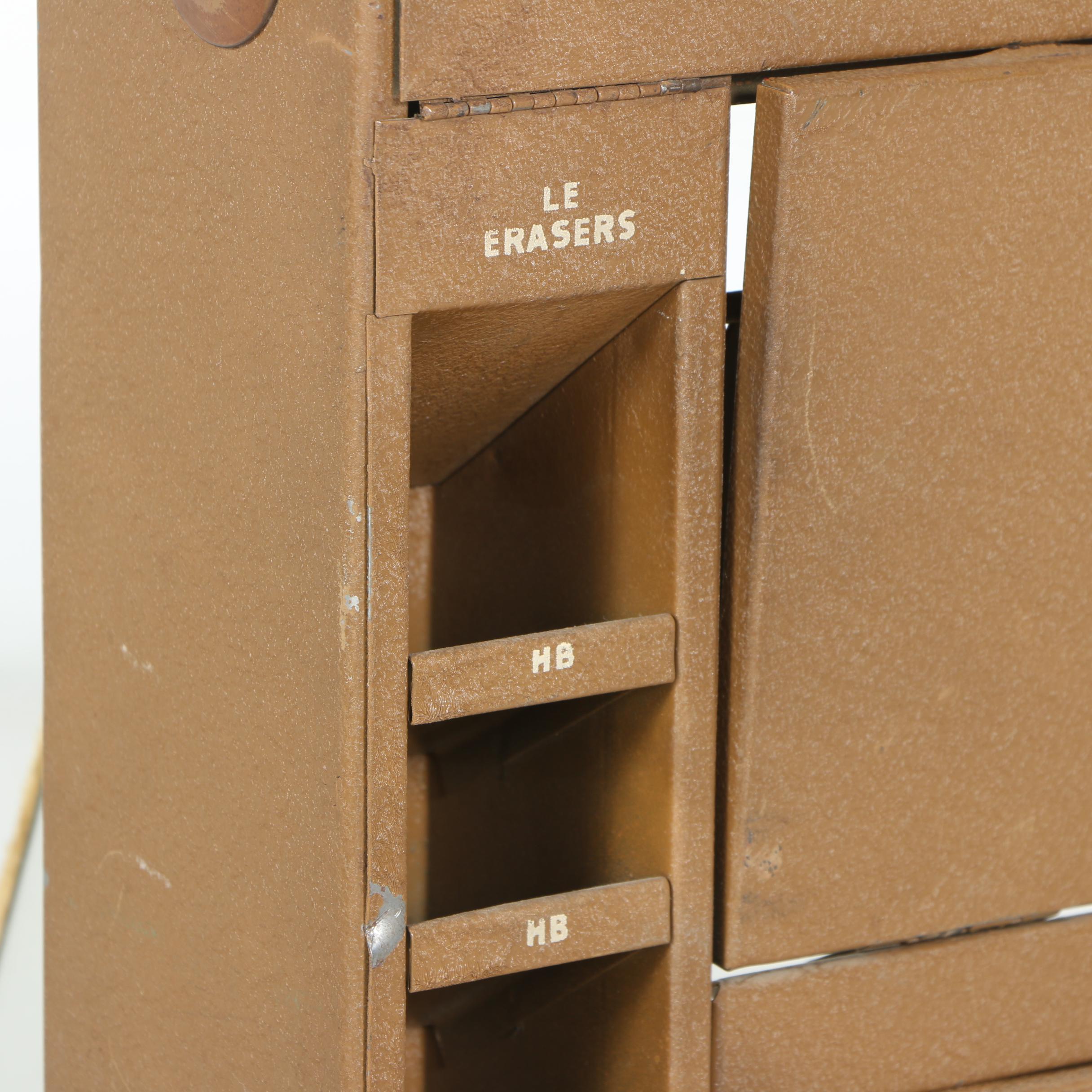Vintage Sheaffer's Metal Display Case With Light