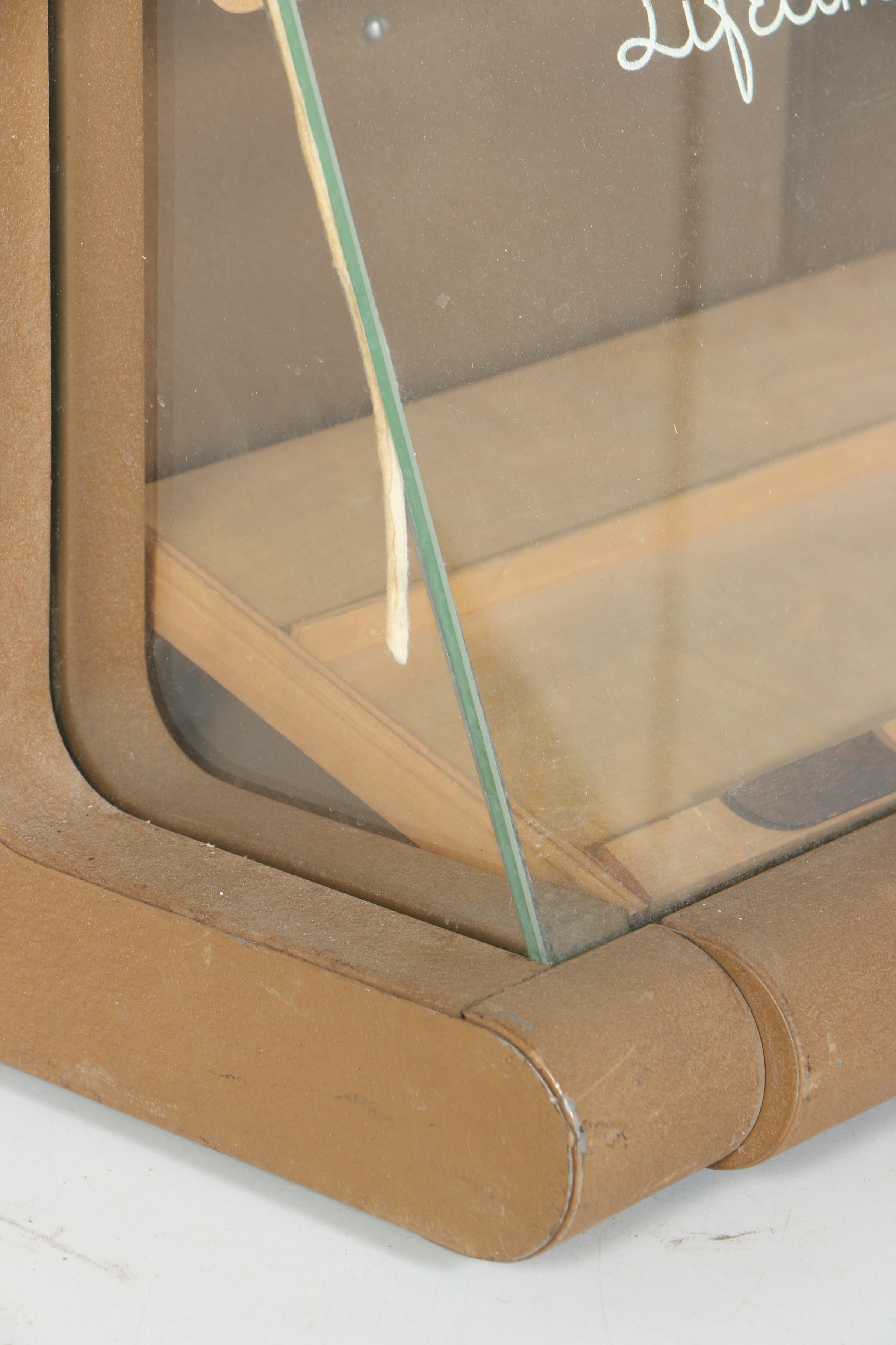 Vintage Sheaffer's Metal Display Case With Light