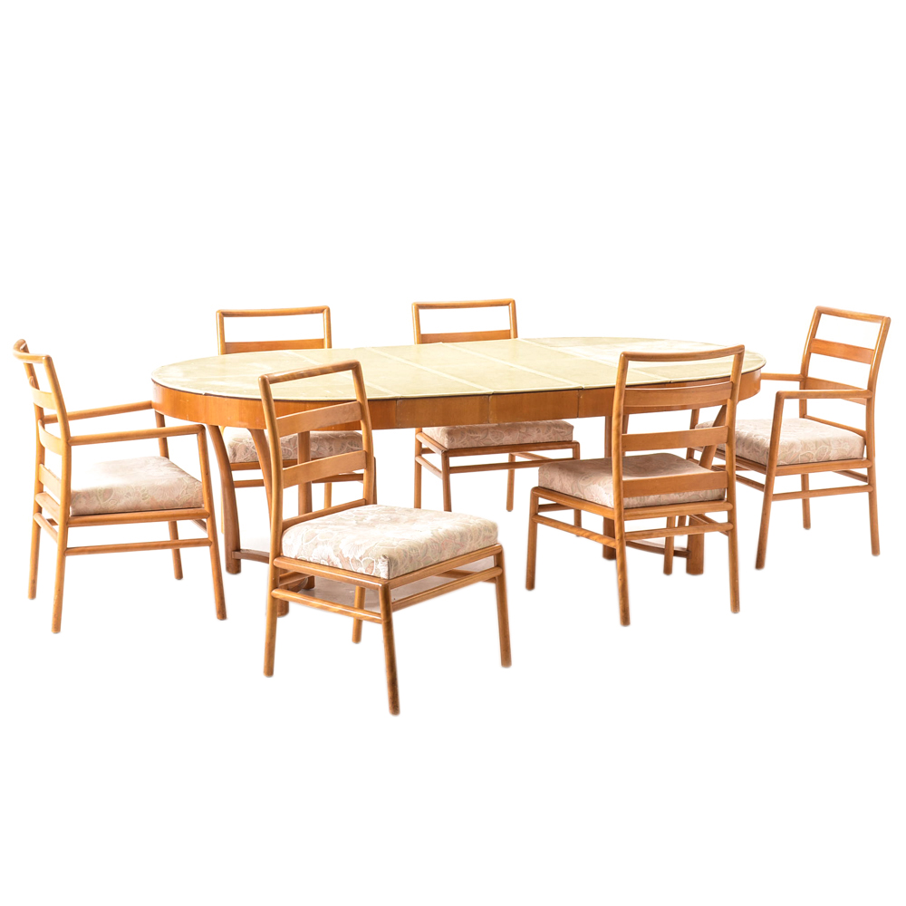 Mid Century Modern Robsjohn-Gibbings for Widdicomb Dining Table and Chairs