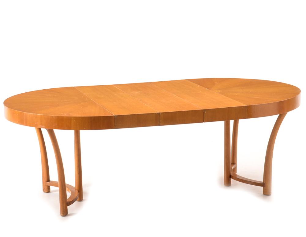 Mid Century Modern Robsjohn-Gibbings for Widdicomb Dining Table and Chairs