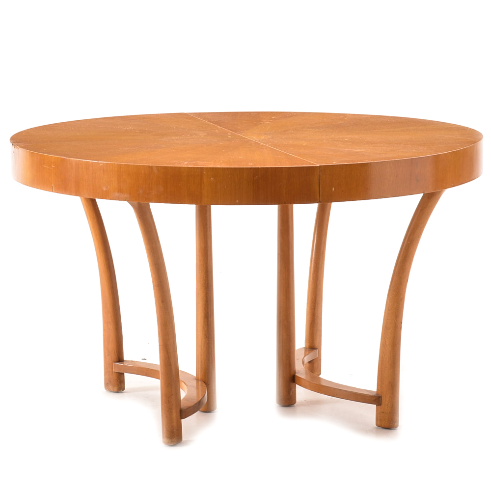 Mid Century Modern Robsjohn-Gibbings for Widdicomb Dining Table and Chairs