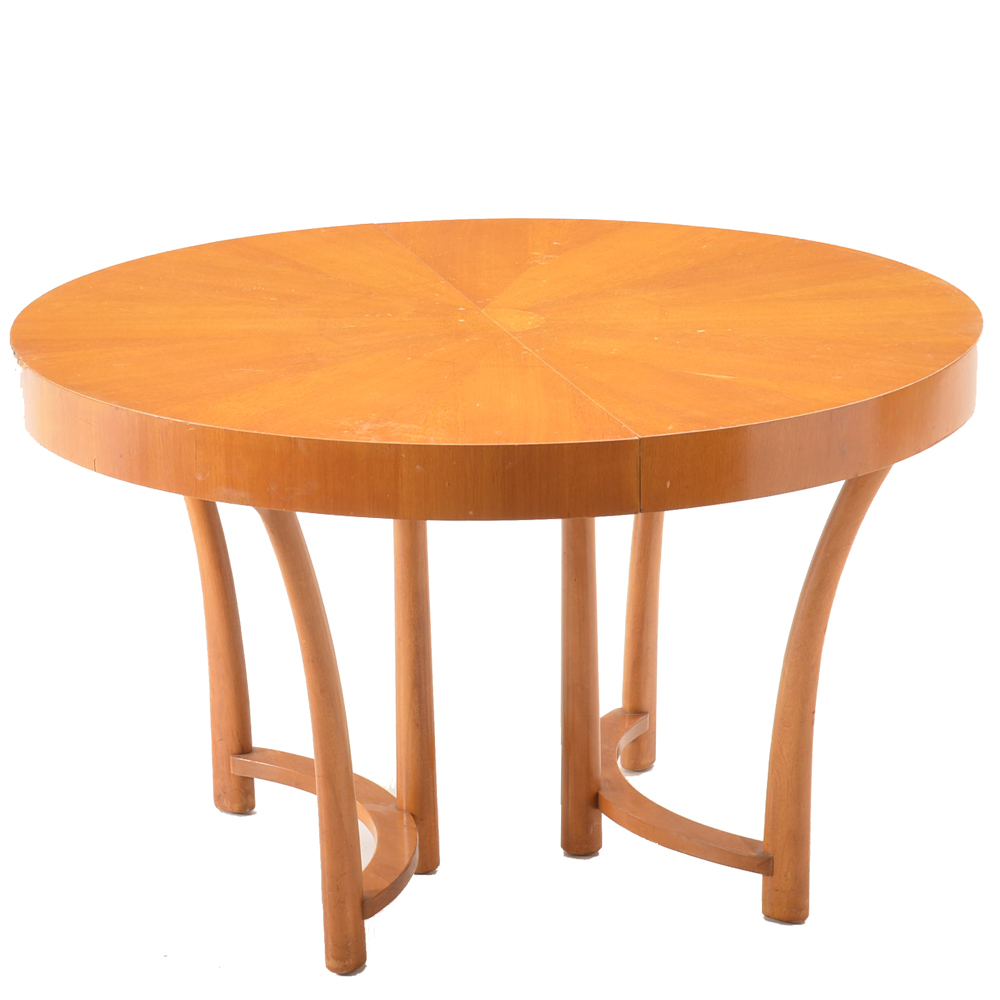 Mid Century Modern Robsjohn-Gibbings for Widdicomb Dining Table and Chairs