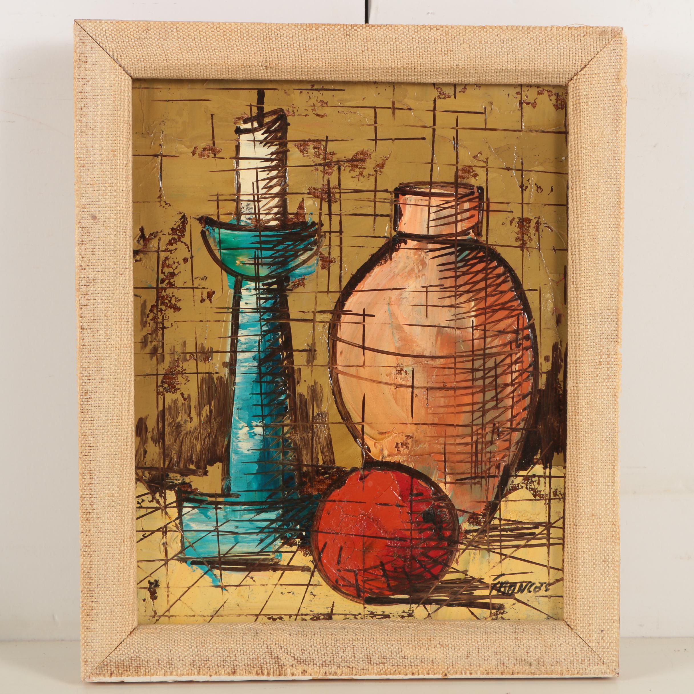 Frances and Delmar Still Life Oil Paintings on Canvas