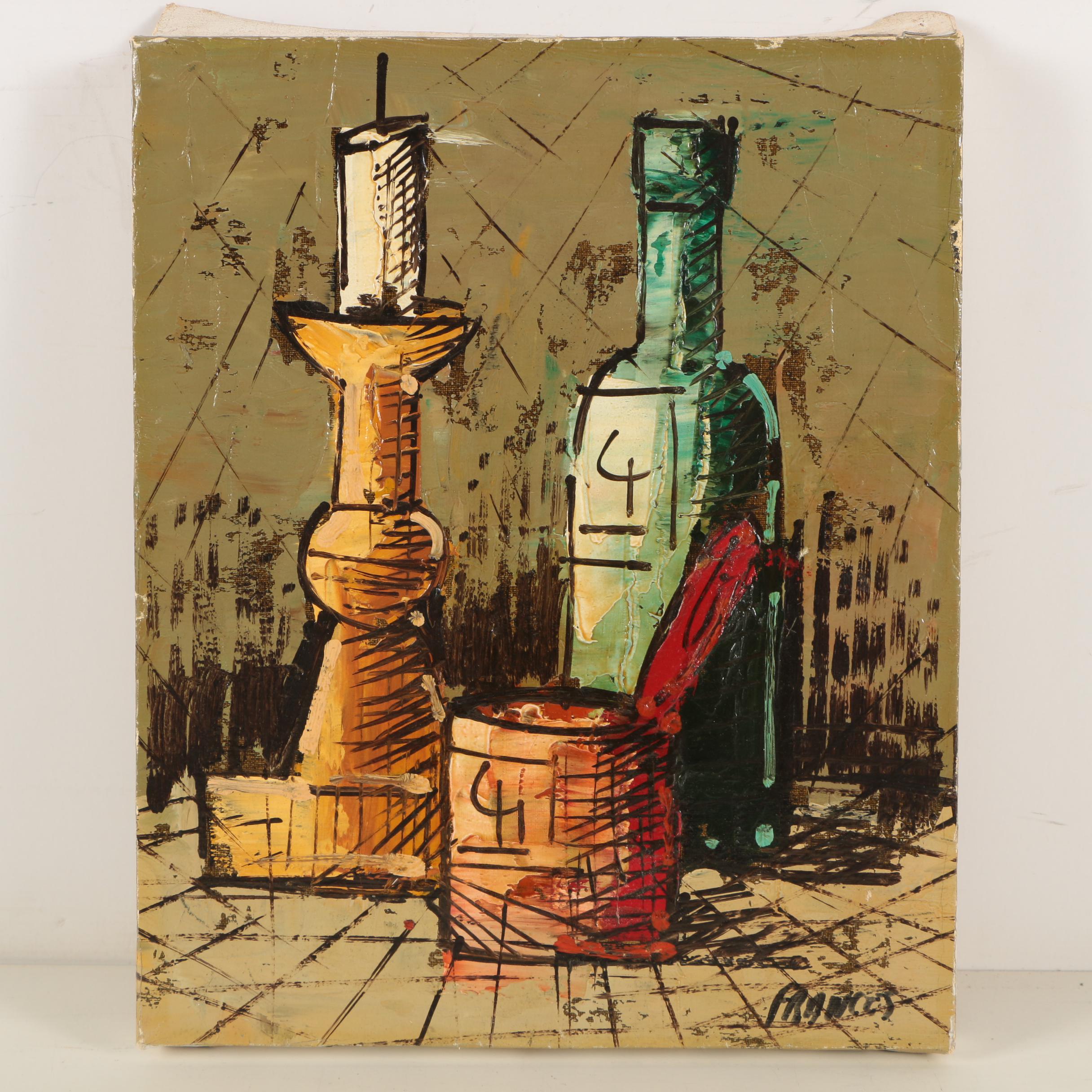 Frances and Delmar Still Life Oil Paintings on Canvas