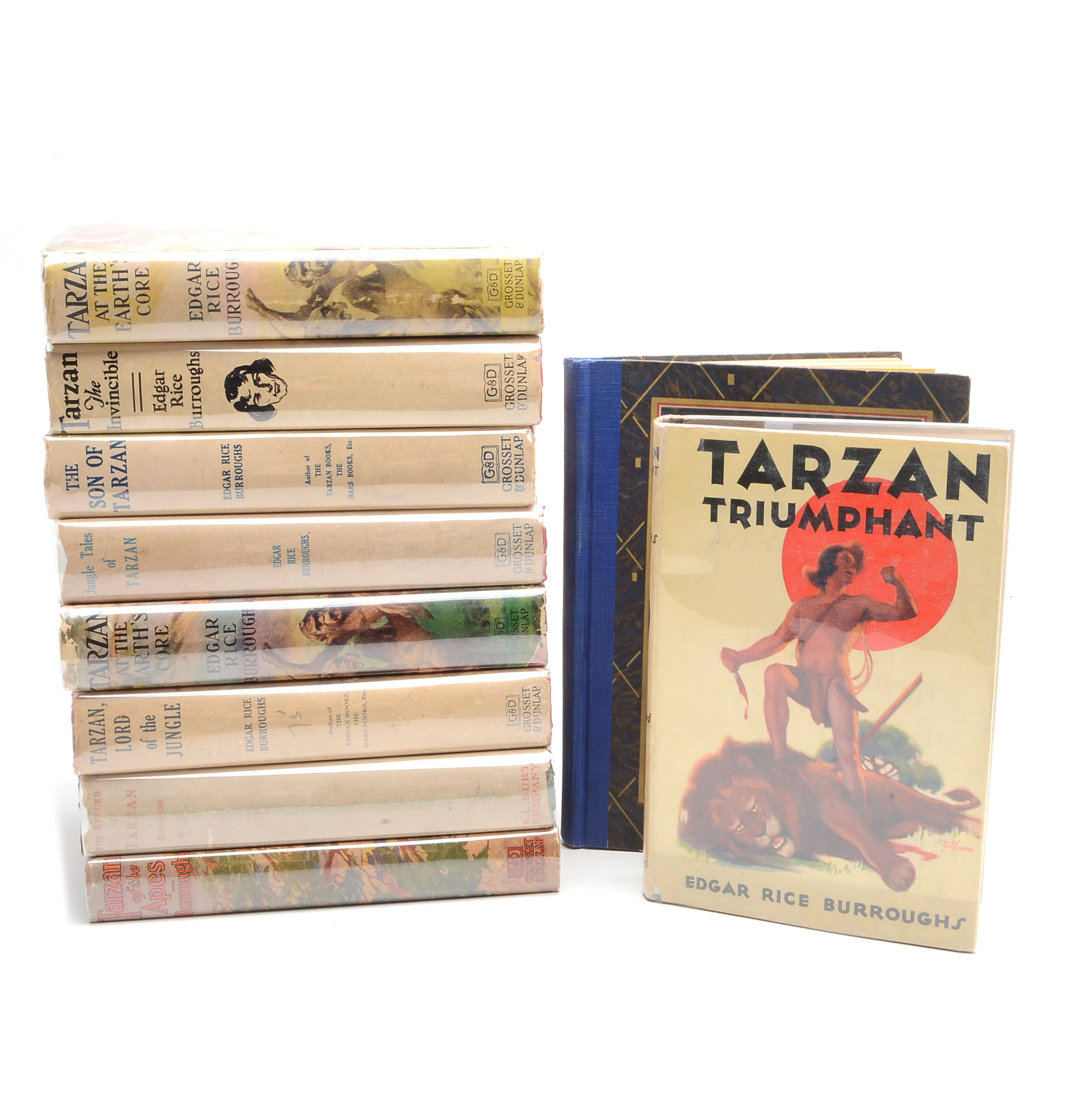 Group of Edgar Rice Burroughs Tarzan Novels