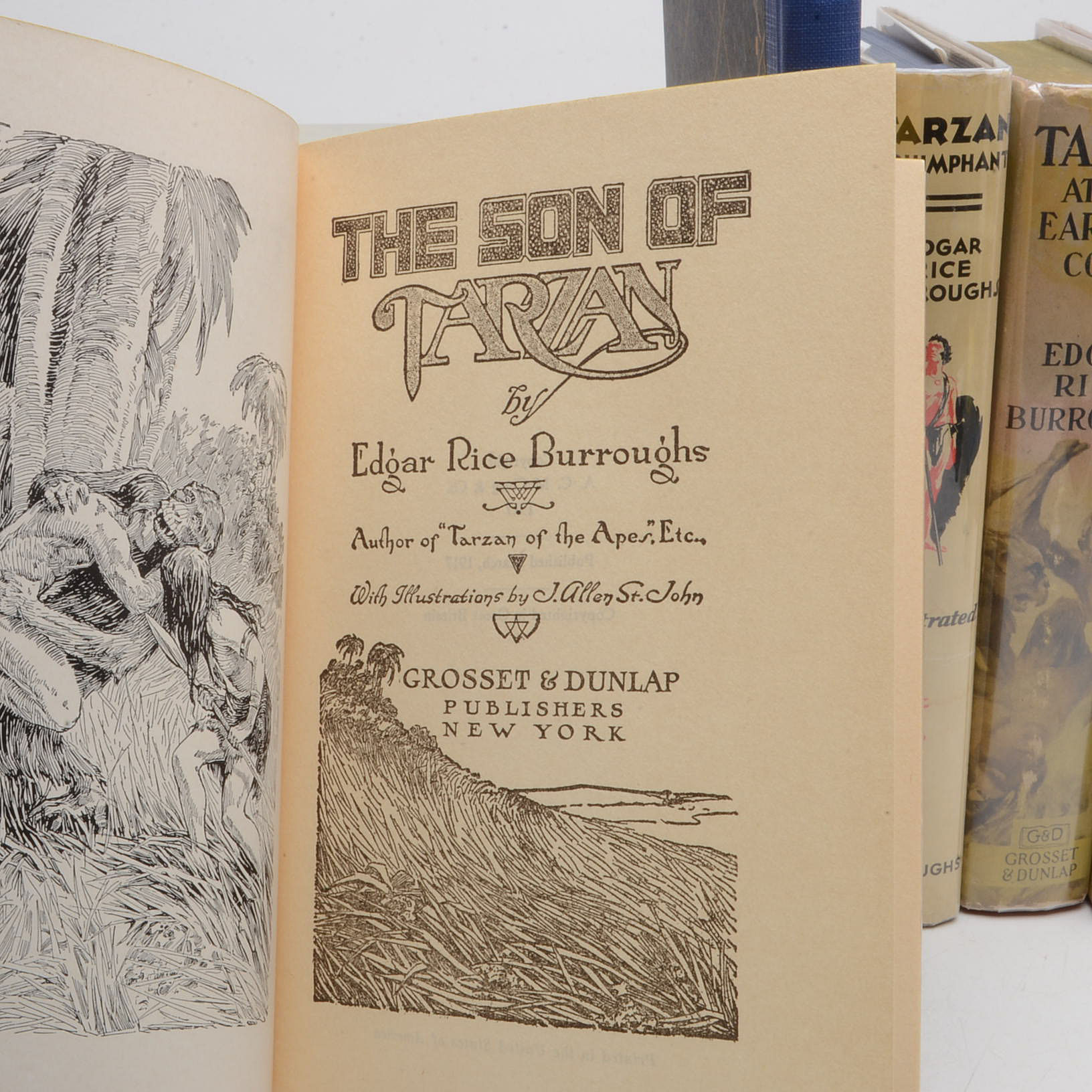 Group of Edgar Rice Burroughs Tarzan Novels