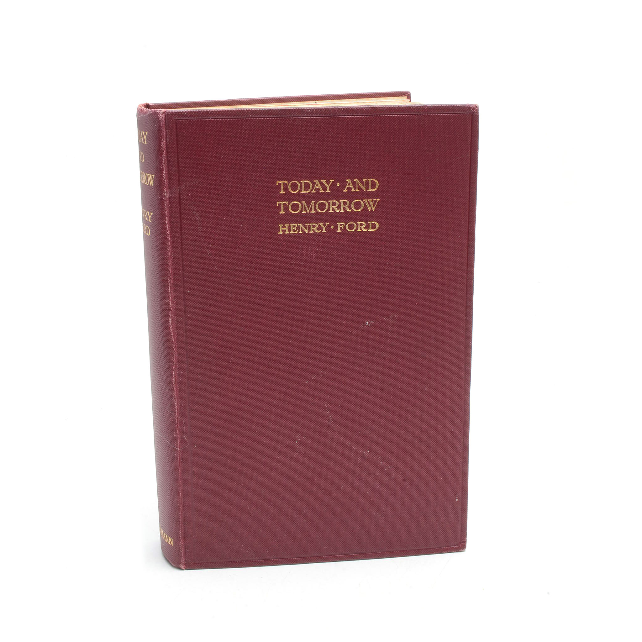 1926 Signed Memoir "Today and Tomorrow" by Henry Ford