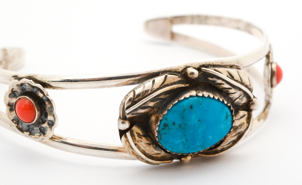 Sterling Silver and Turquoise Cuff Bracelet
