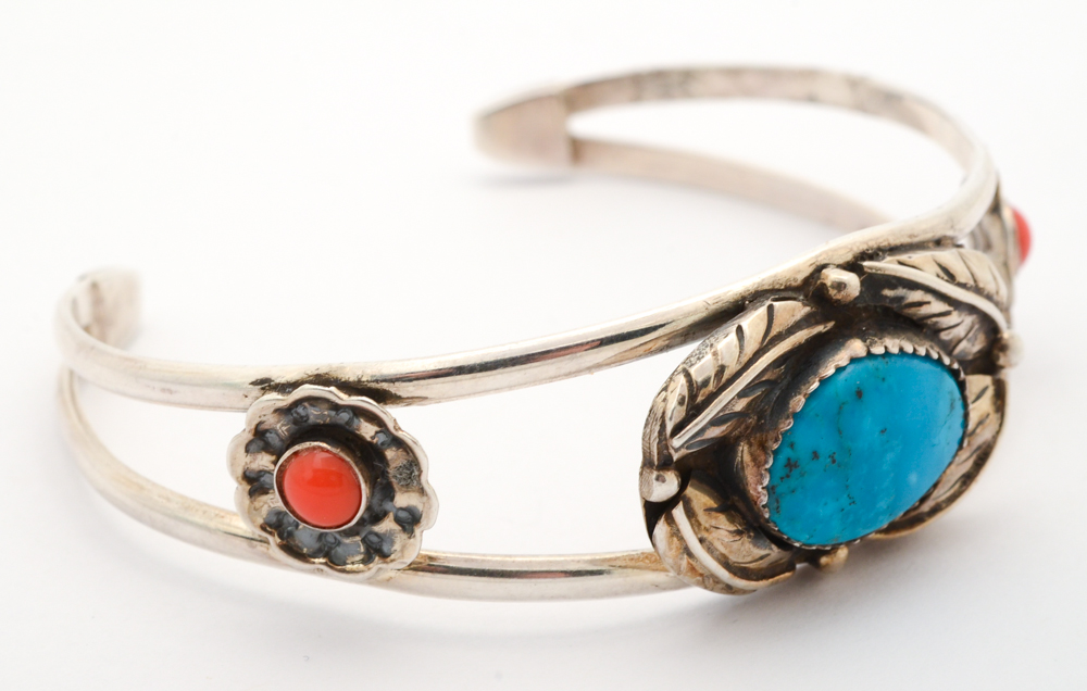 Sterling Silver and Turquoise Cuff Bracelet