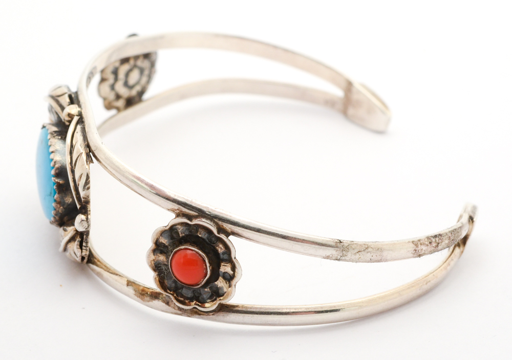 Sterling Silver and Turquoise Cuff Bracelet