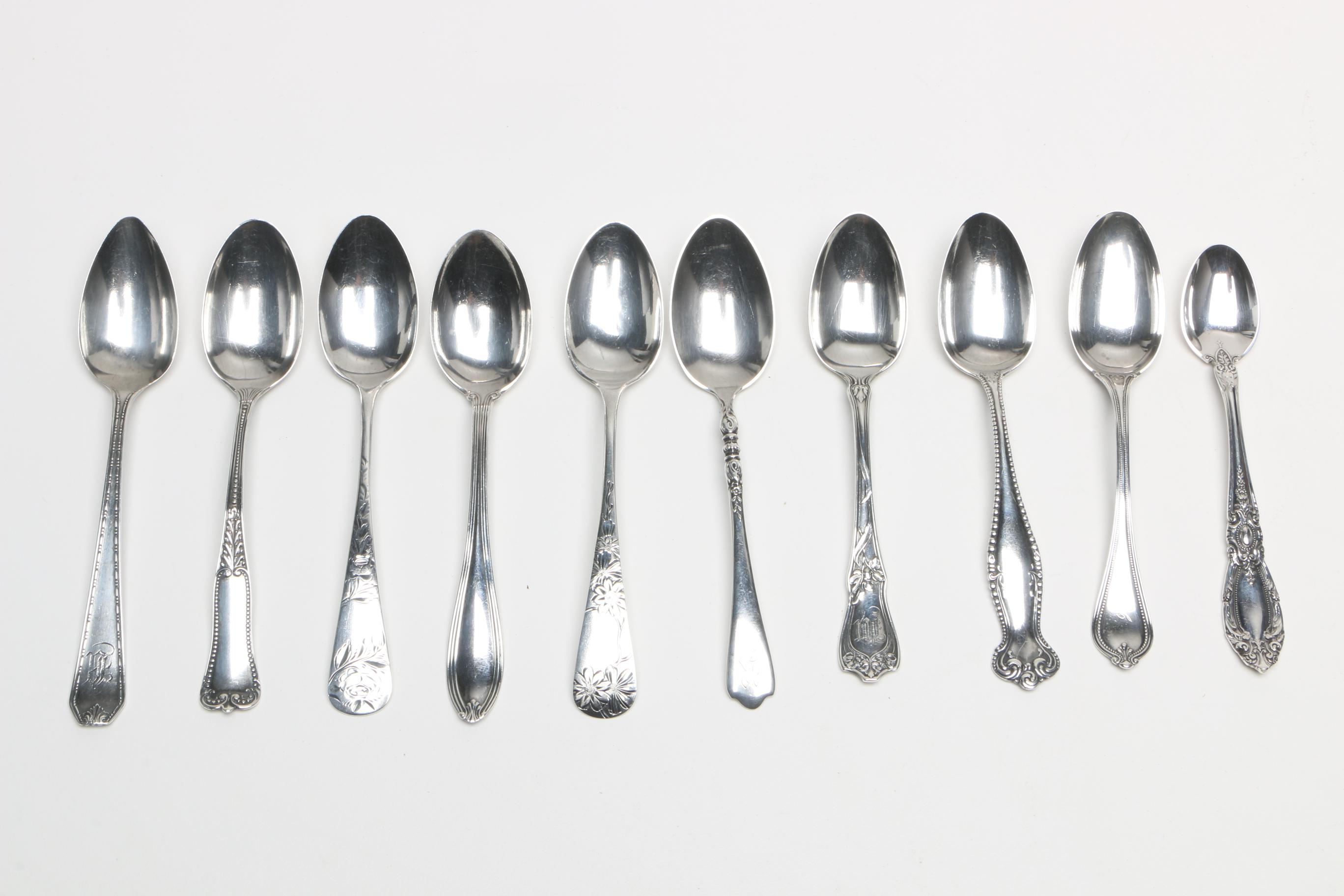 Whiting and International Silver Co. Sterling Silver Spoons