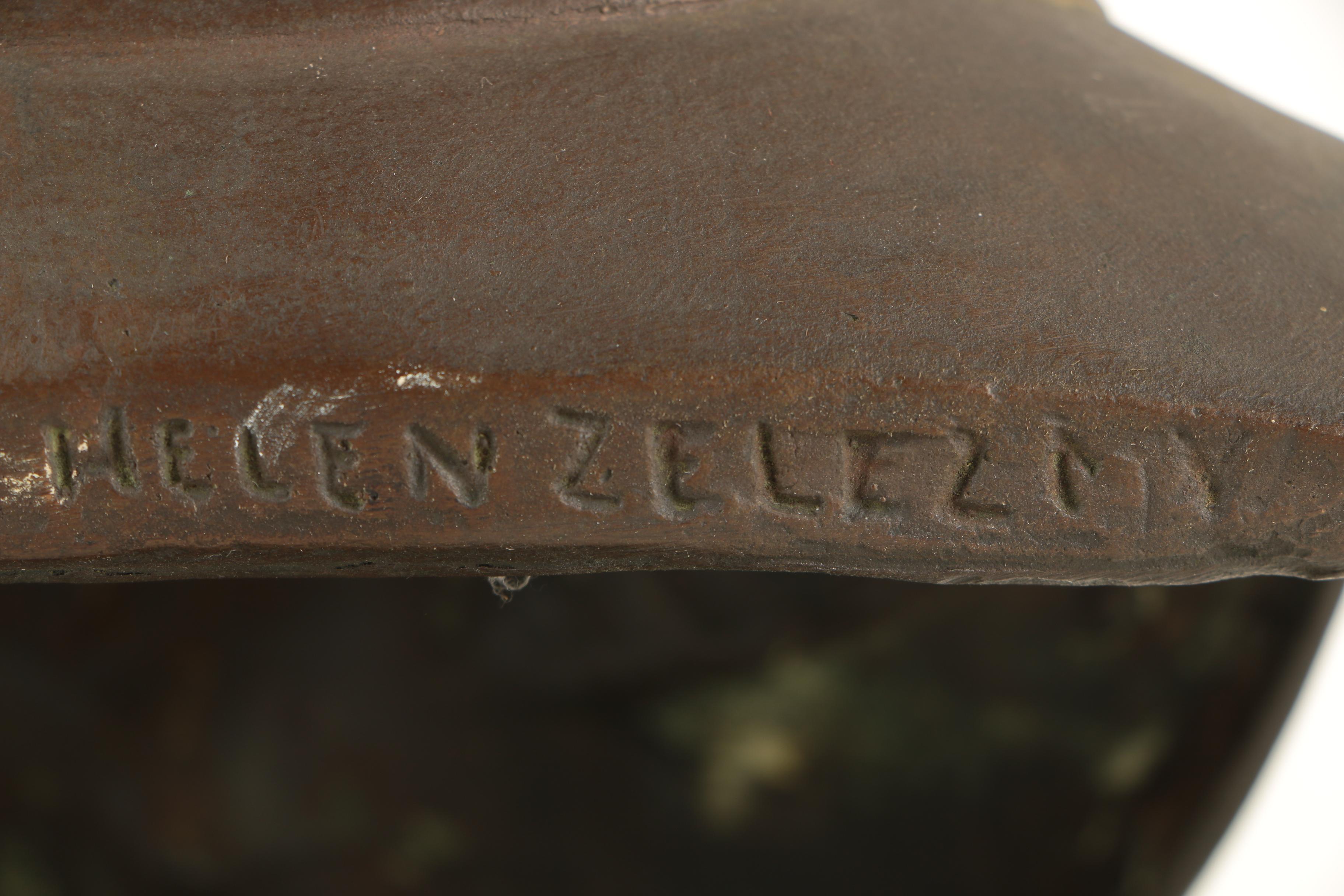 Helen Zelezny-Scholz 1958 Bronze Bust on Marble Base