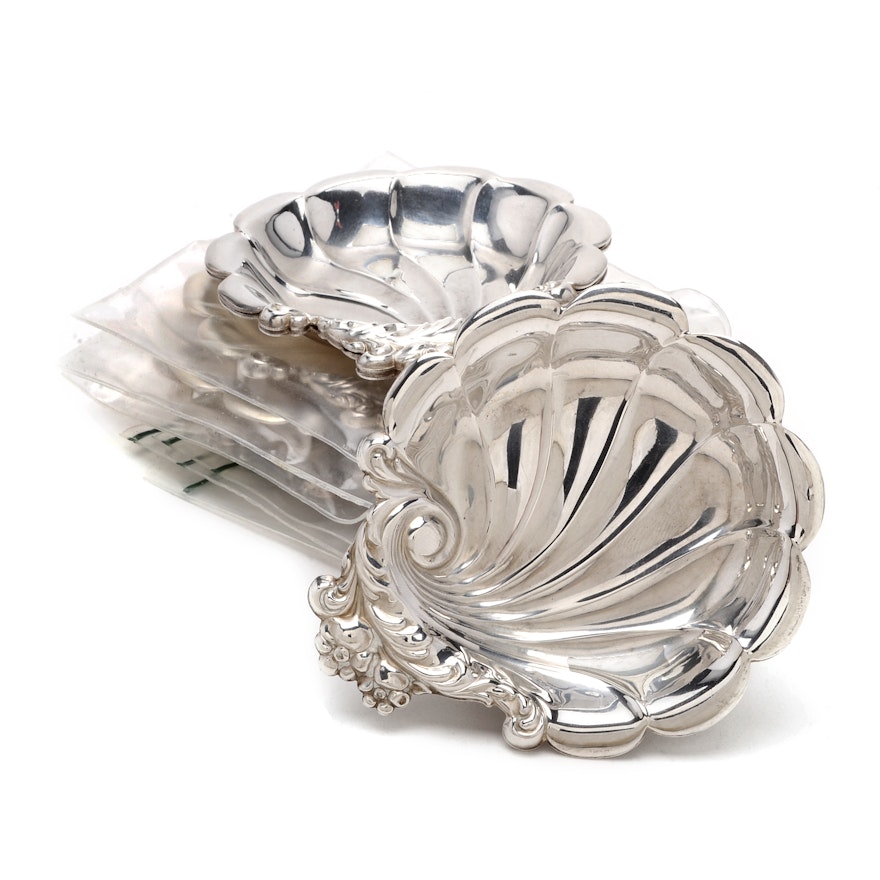 Six Lunt Silversmiths Sterling Silver Nut Dishes