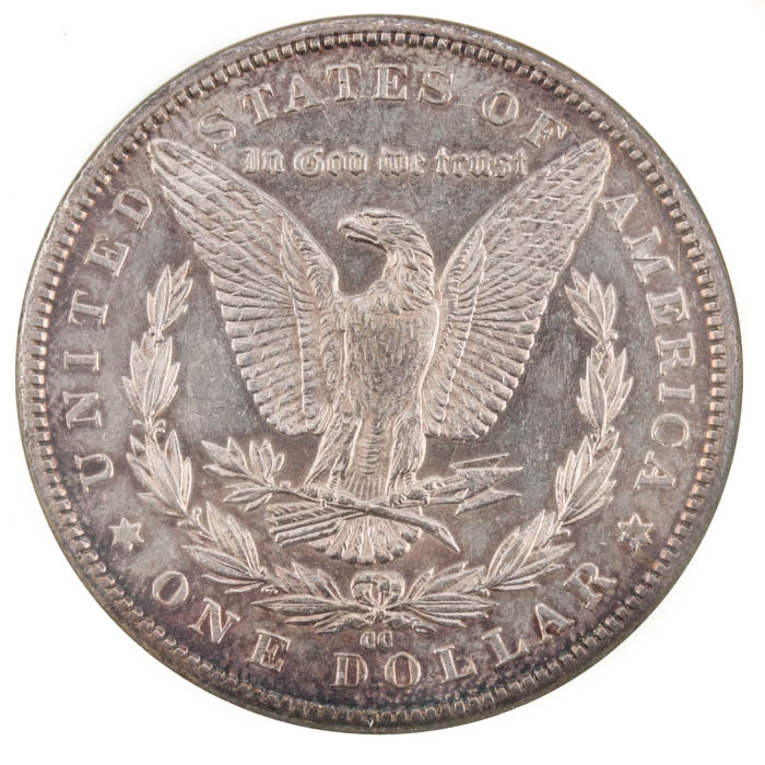 NGC Graded AU55 Key Date 1889 CC Morgan Silver Dollar