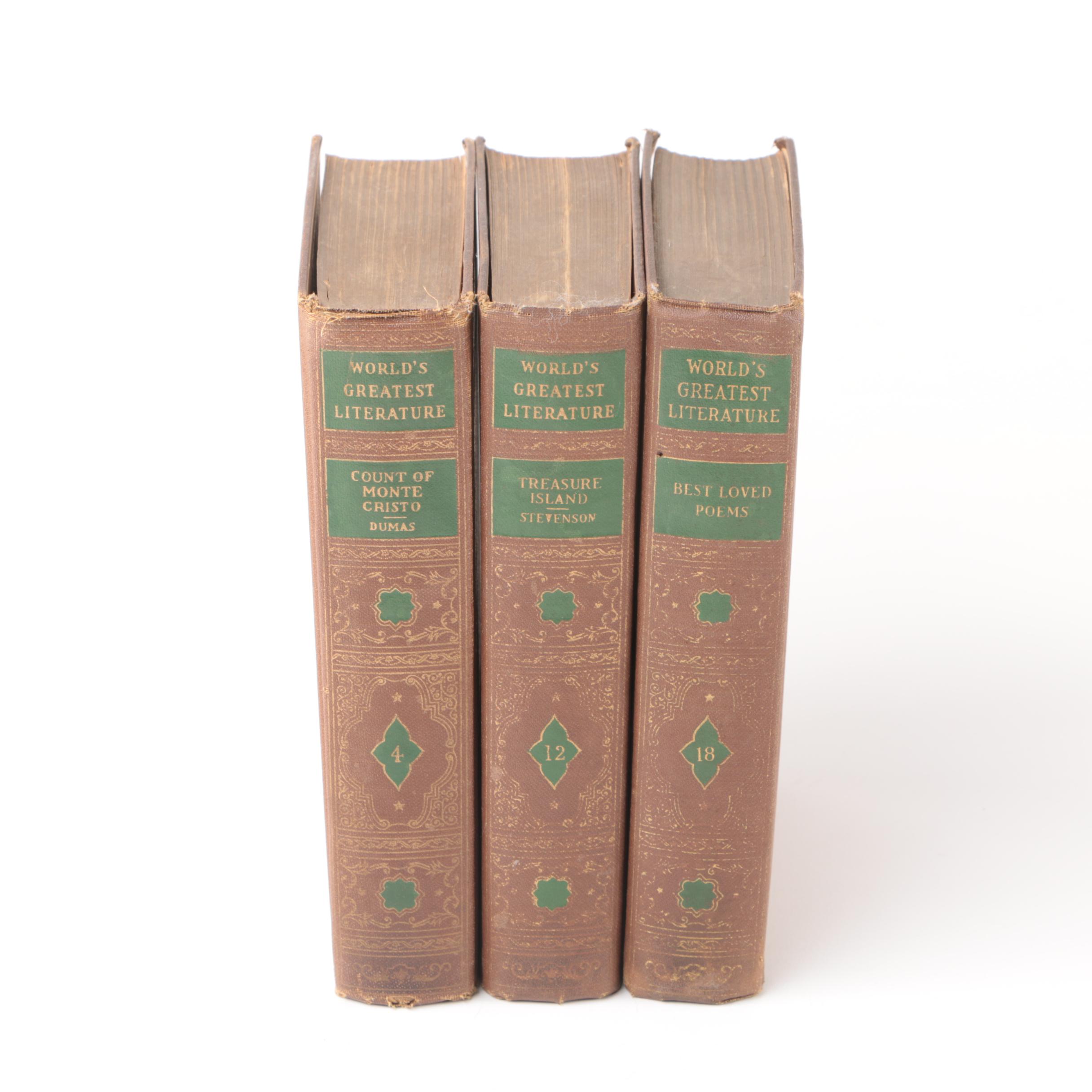 Three Volumes of "World's Greatest Literature"