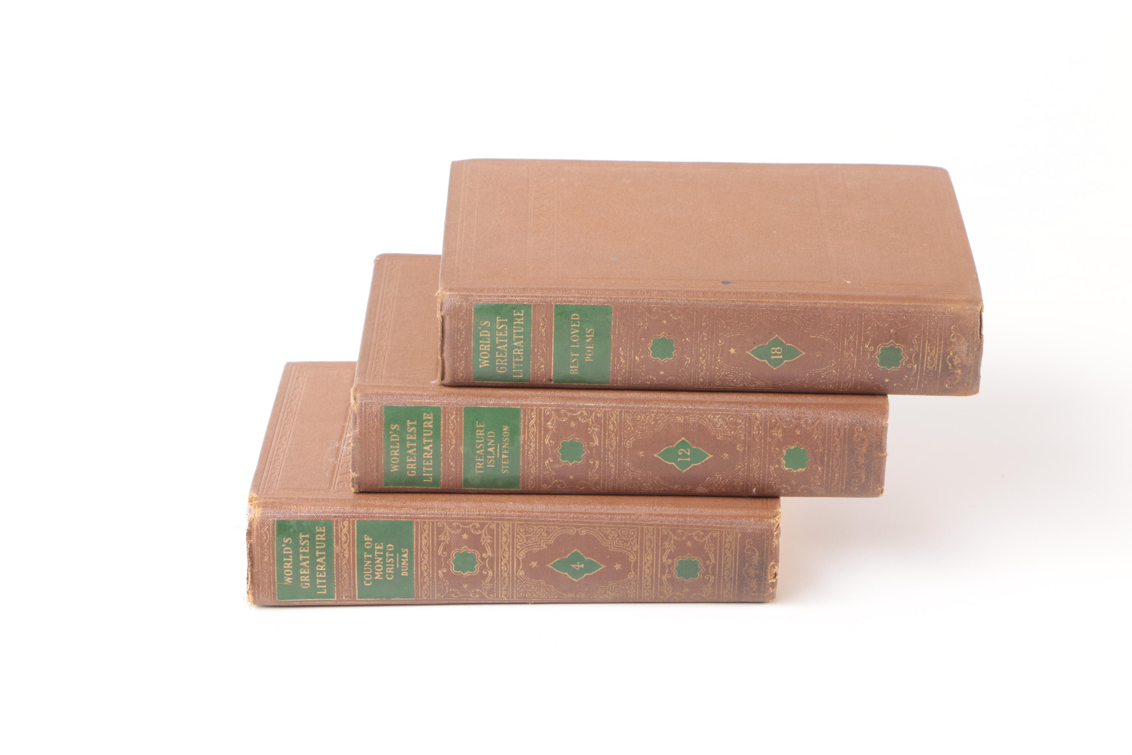 Three Volumes of "World's Greatest Literature"