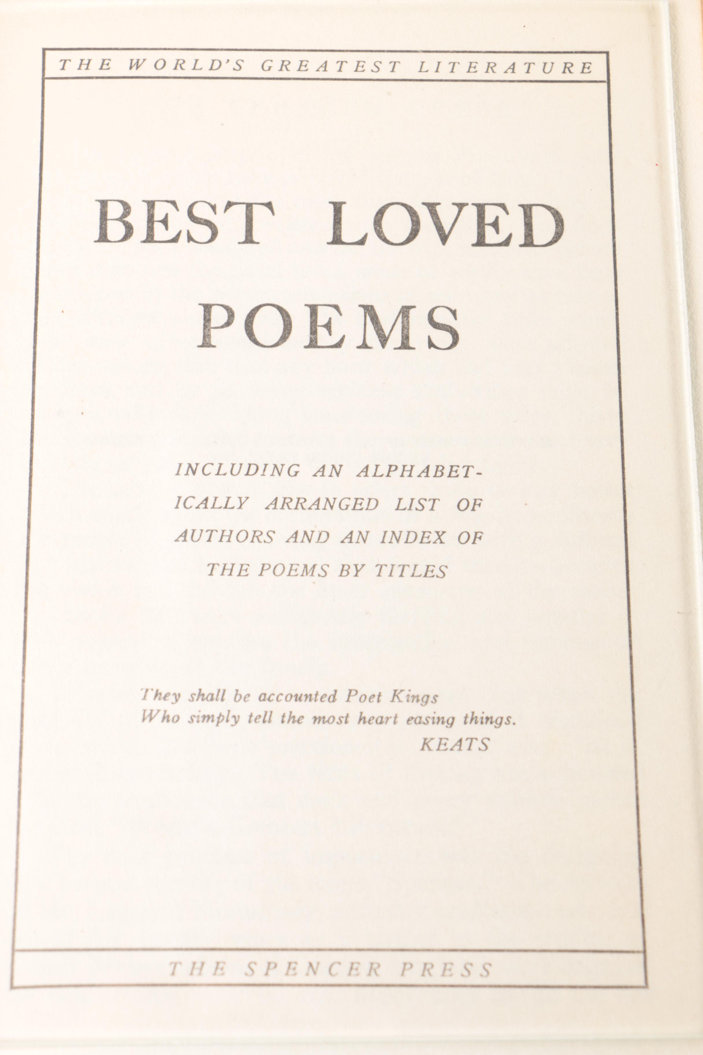 Three Volumes of "World's Greatest Literature"