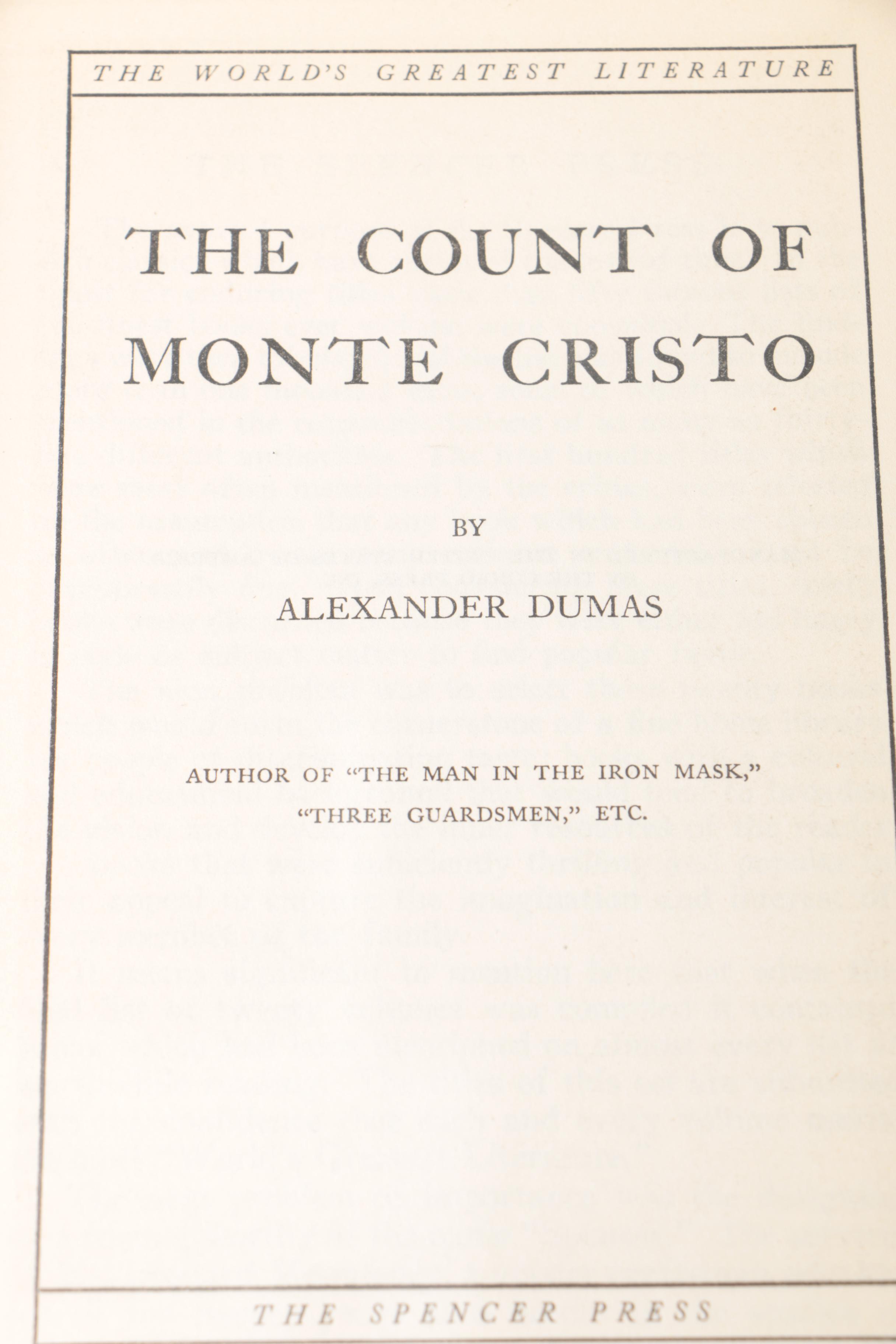 Three Volumes of "World's Greatest Literature"