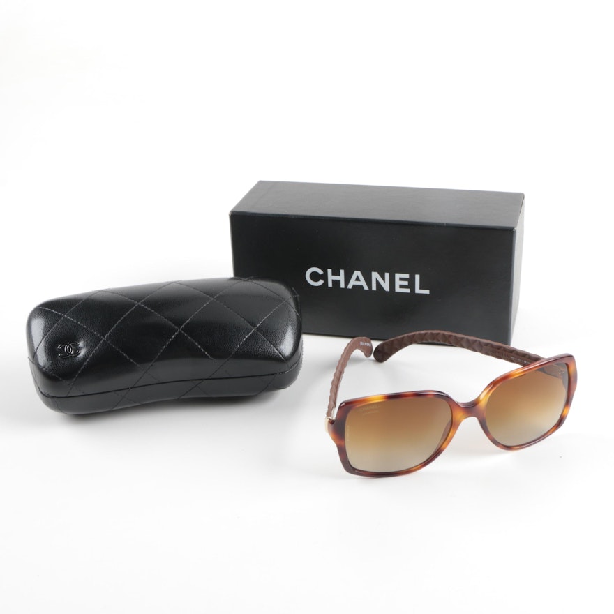 Chanel Polarizer Sample Sunglasses with Accessories