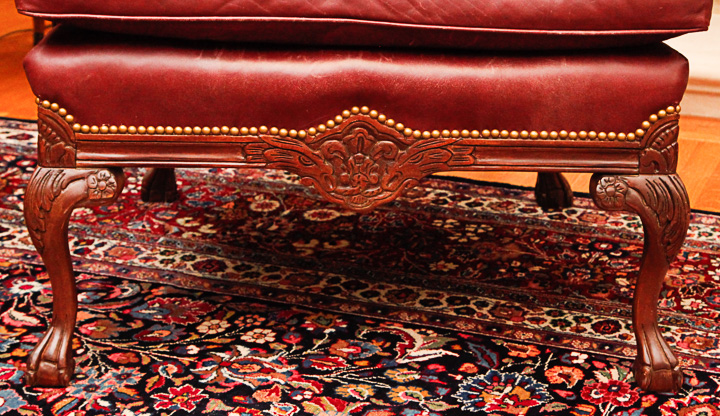 Vintage Leather Wingback Chairs by Old Hickory Tannery