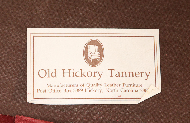 Vintage Leather Wingback Chairs by Old Hickory Tannery