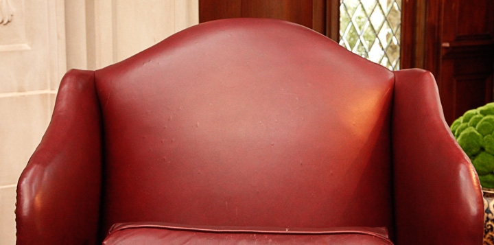 Vintage Leather Wingback Chairs by Old Hickory Tannery