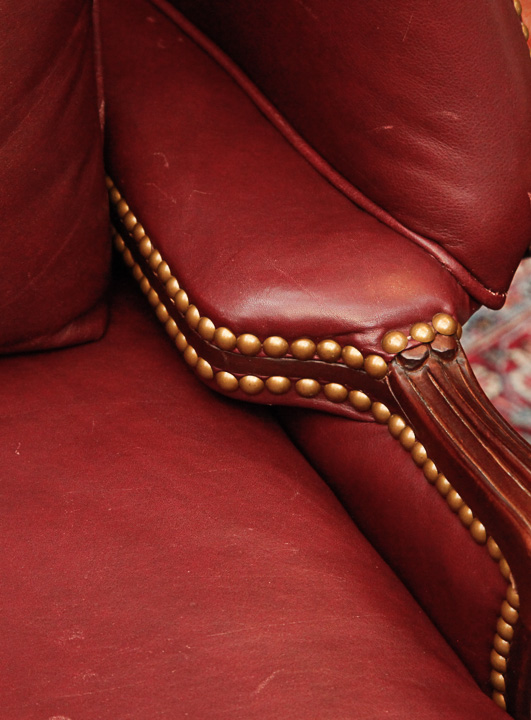 Vintage Leather Wingback Chairs by Old Hickory Tannery