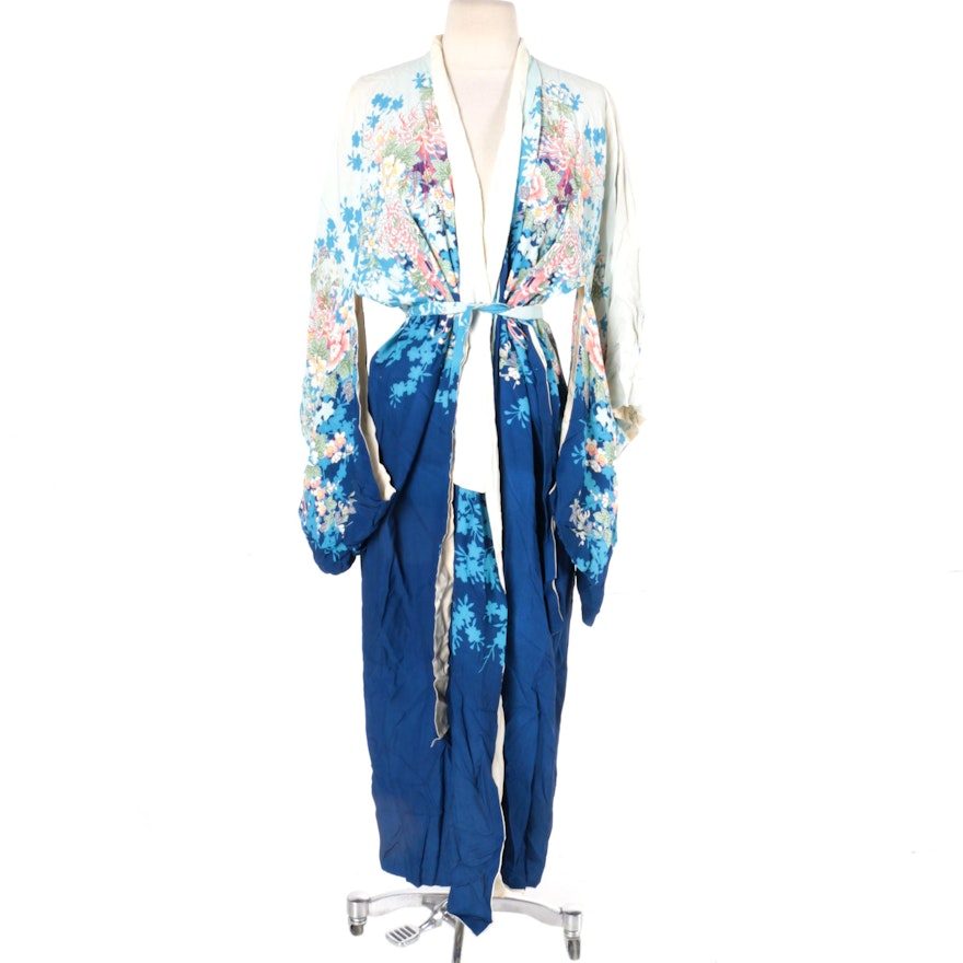 Vintage Japanese Kimono Style Robe