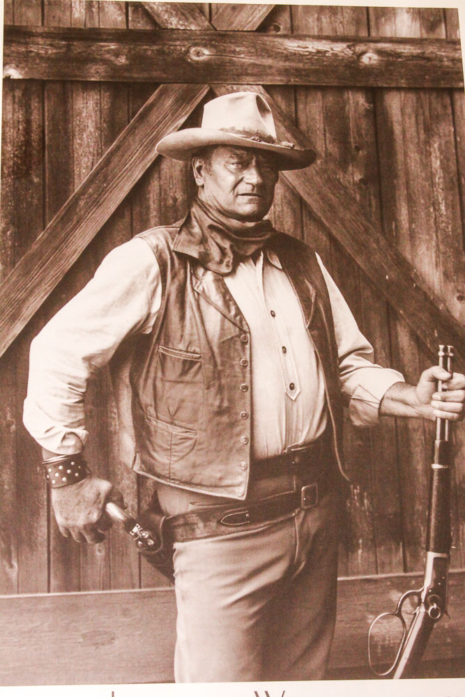 Framed Offset Lithograph John Wayne "The Cowboys" Poster