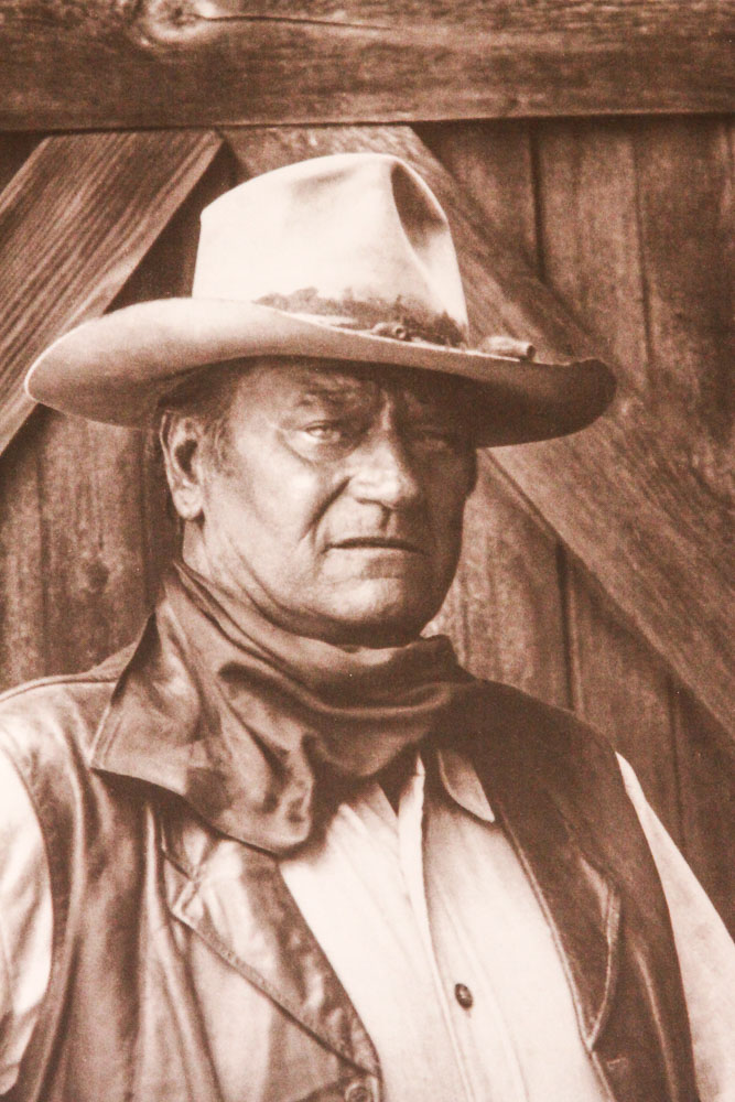 Framed Offset Lithograph John Wayne "The Cowboys" Poster