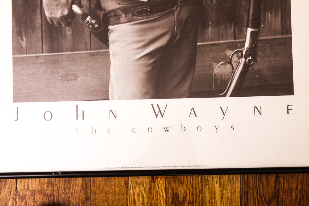 Framed Offset Lithograph John Wayne "The Cowboys" Poster