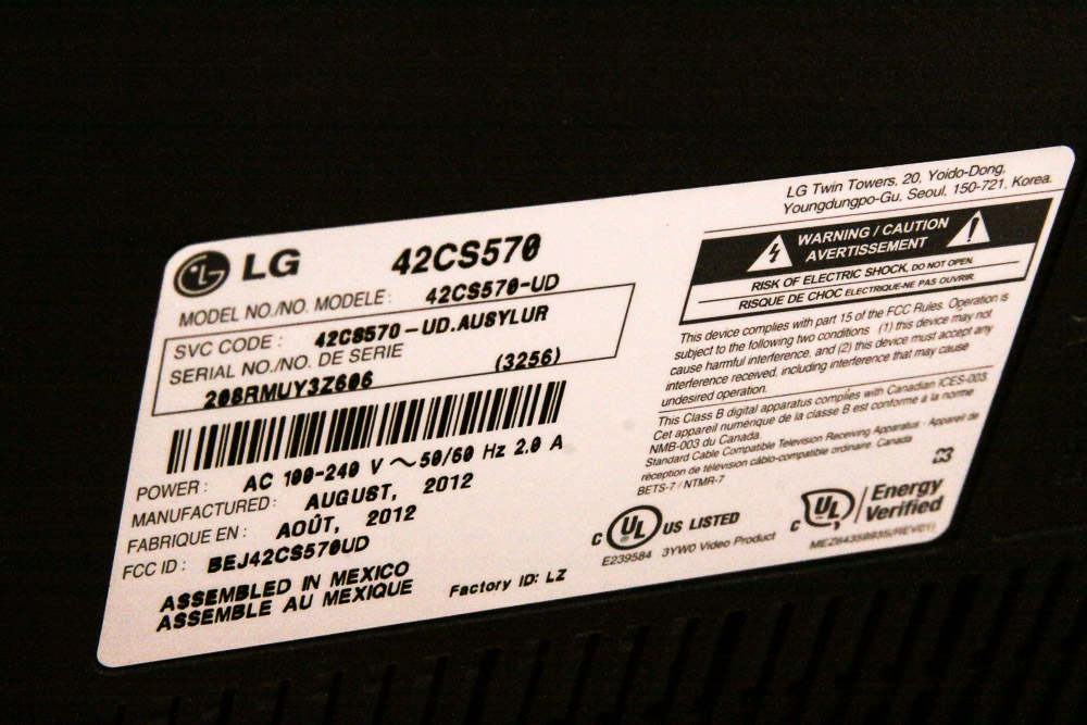 42 in. LG Flat Screen TV