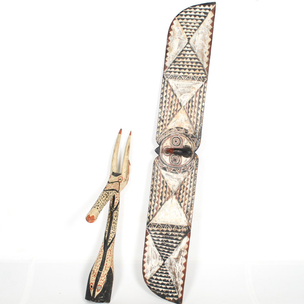 Southern Bwa Owl Mask and Northern Kurumba Adoné Headdress