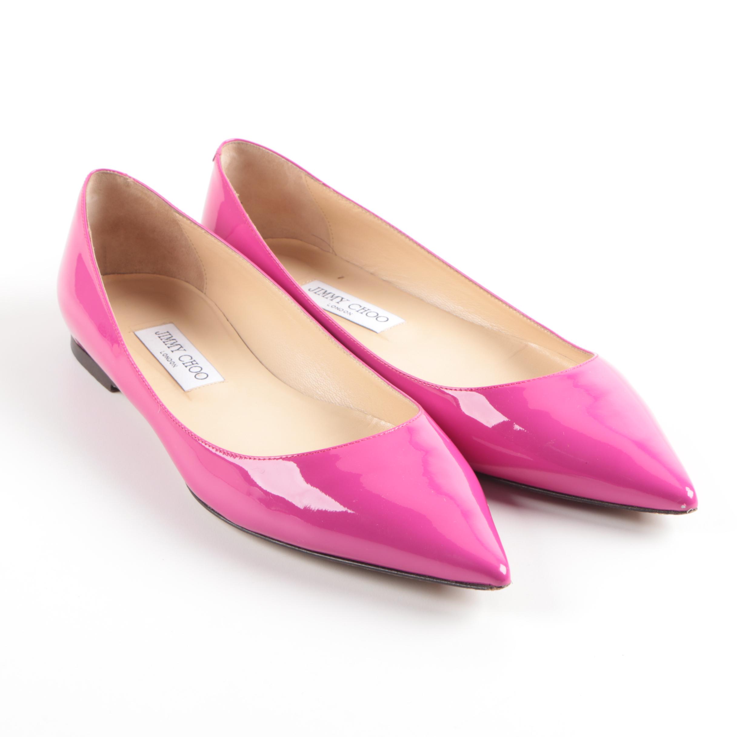 Jimmy Choo Sandy Patent Leather Flats