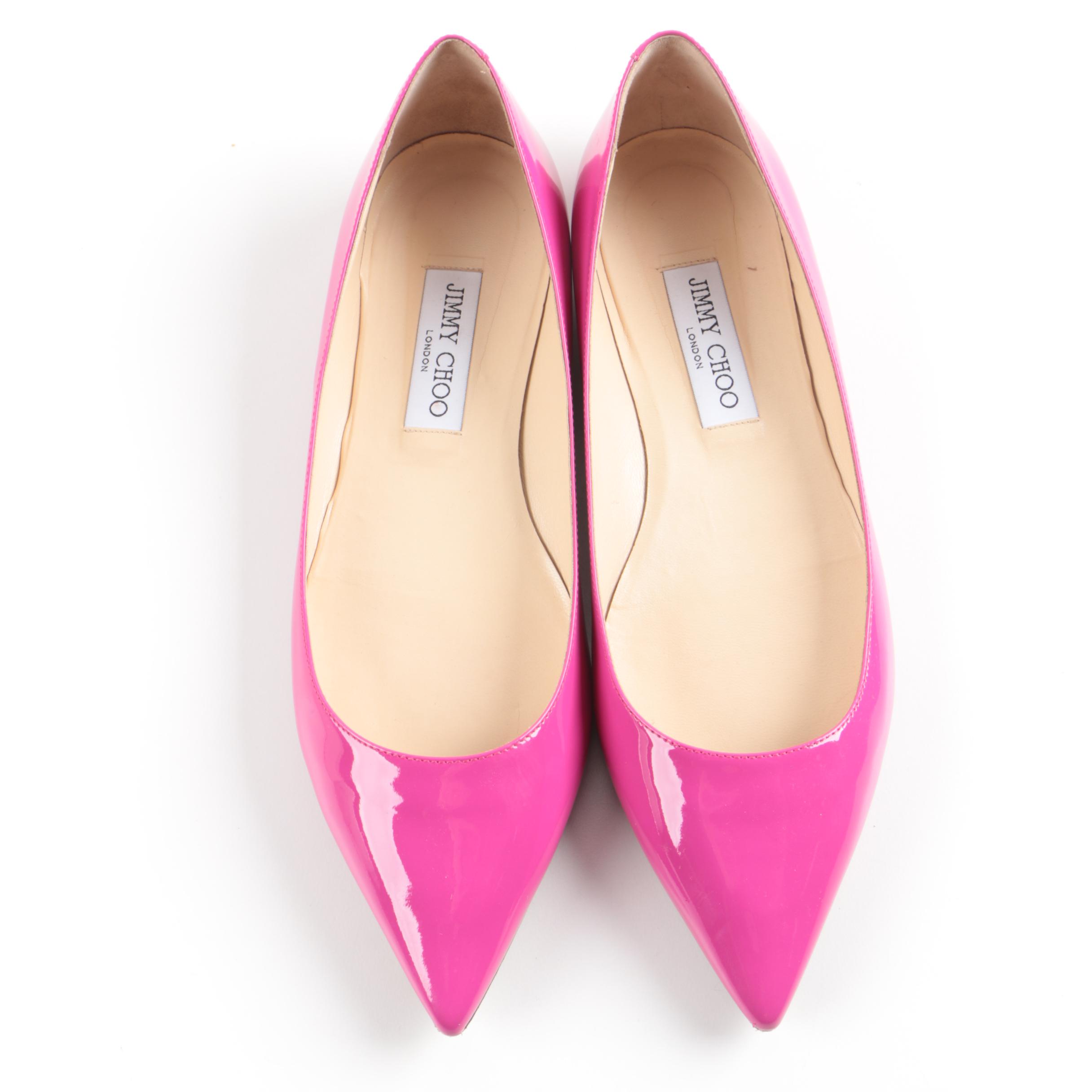 Jimmy Choo Sandy Patent Leather Flats