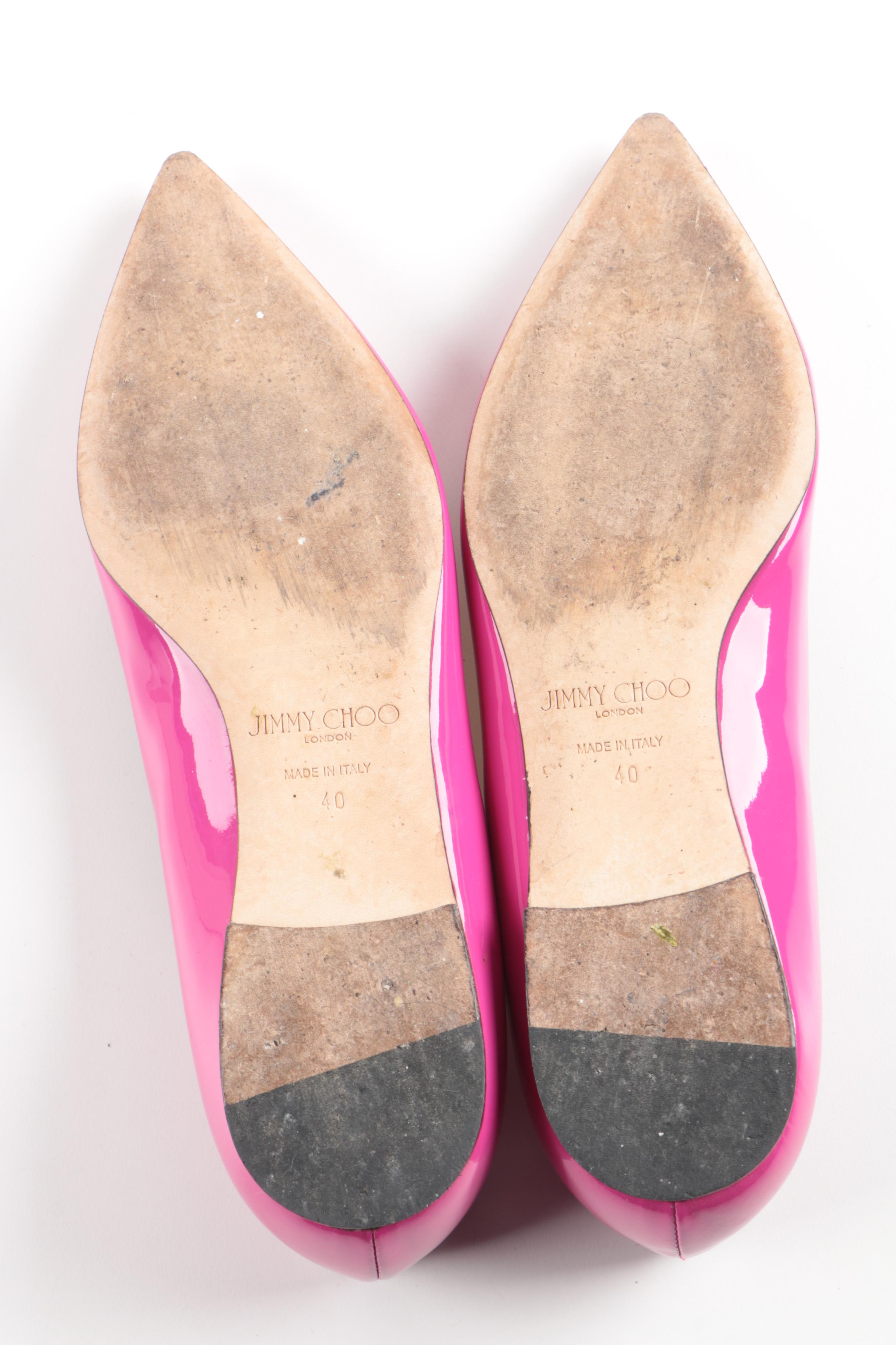 Jimmy Choo Sandy Patent Leather Flats