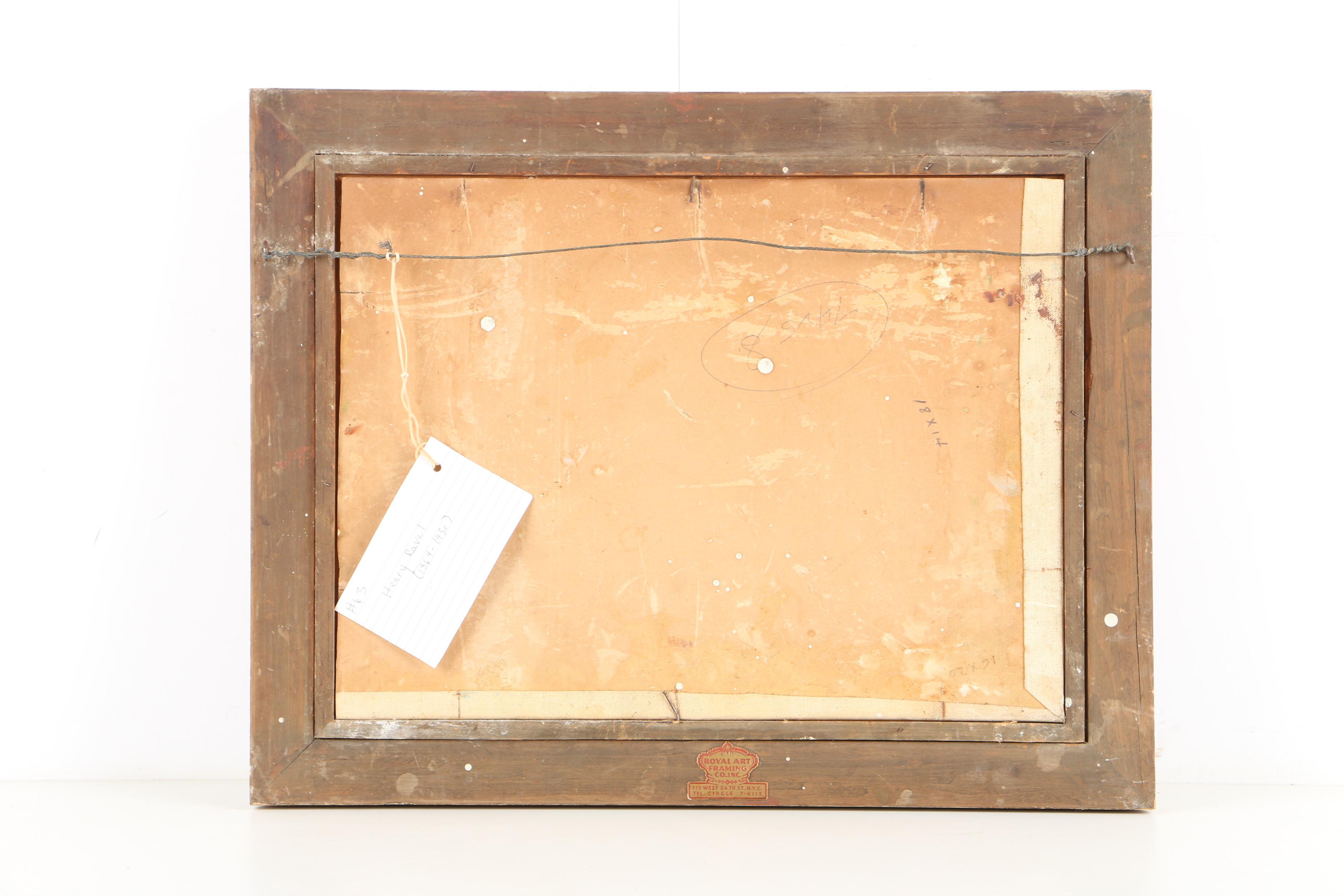 Henry Ravel Oil Painting on Canvas Board Coastal Scene