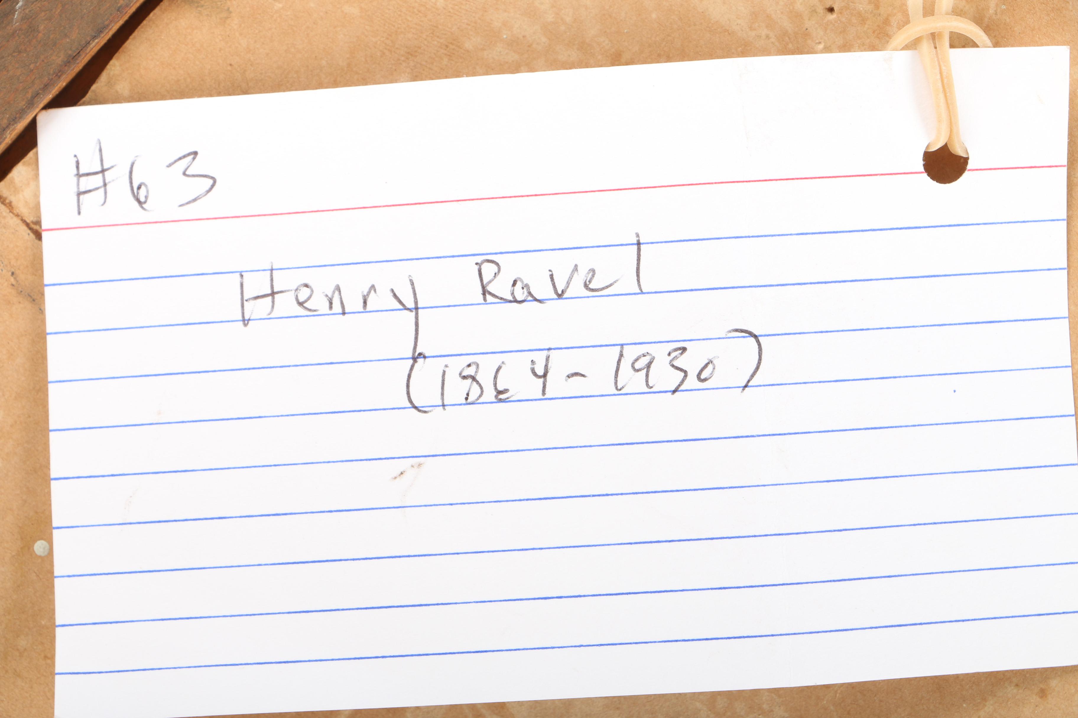 Henry Ravel Oil Painting on Canvas Board Coastal Scene