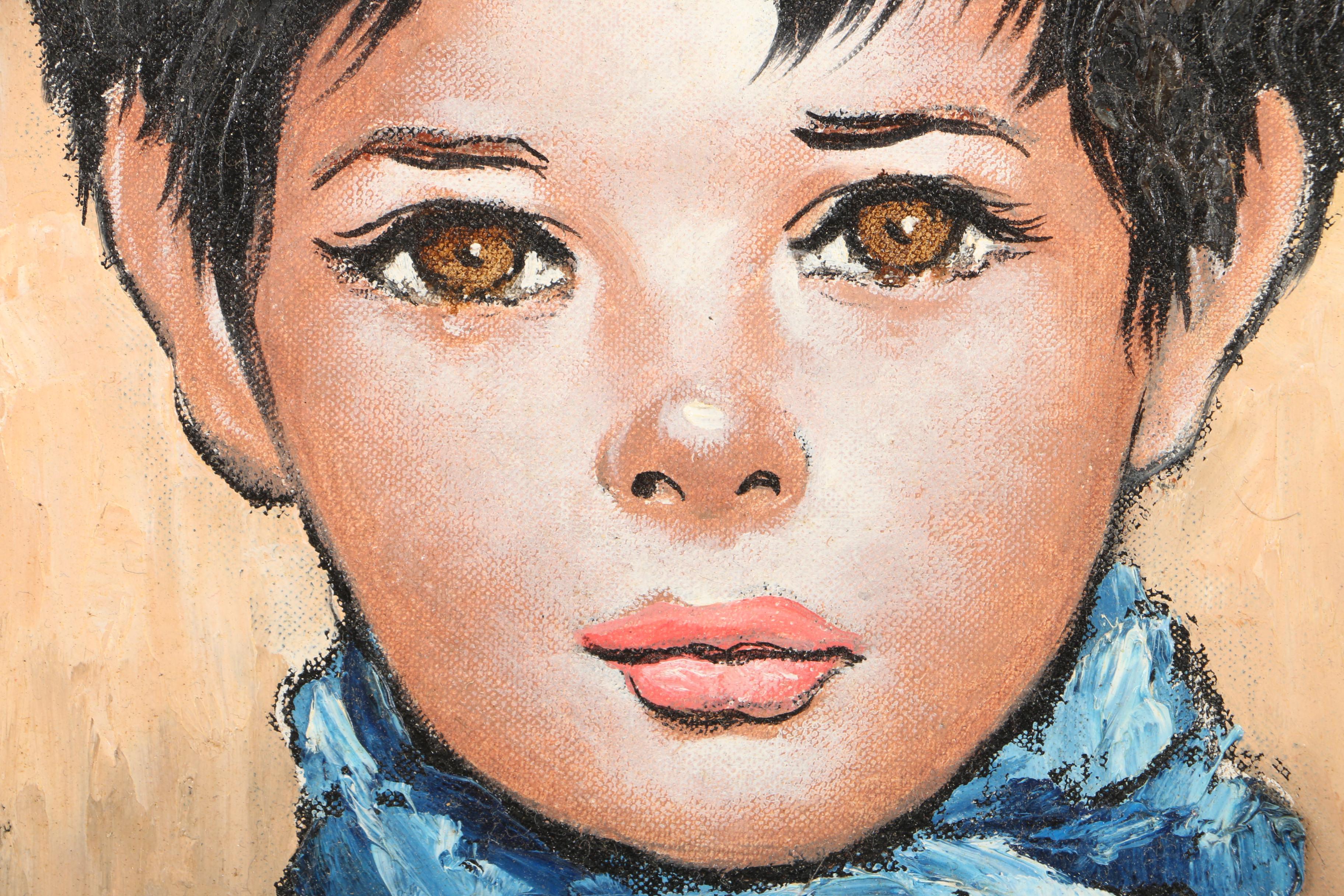 Etienne Roth Oil Painting on Canvas of Portrait