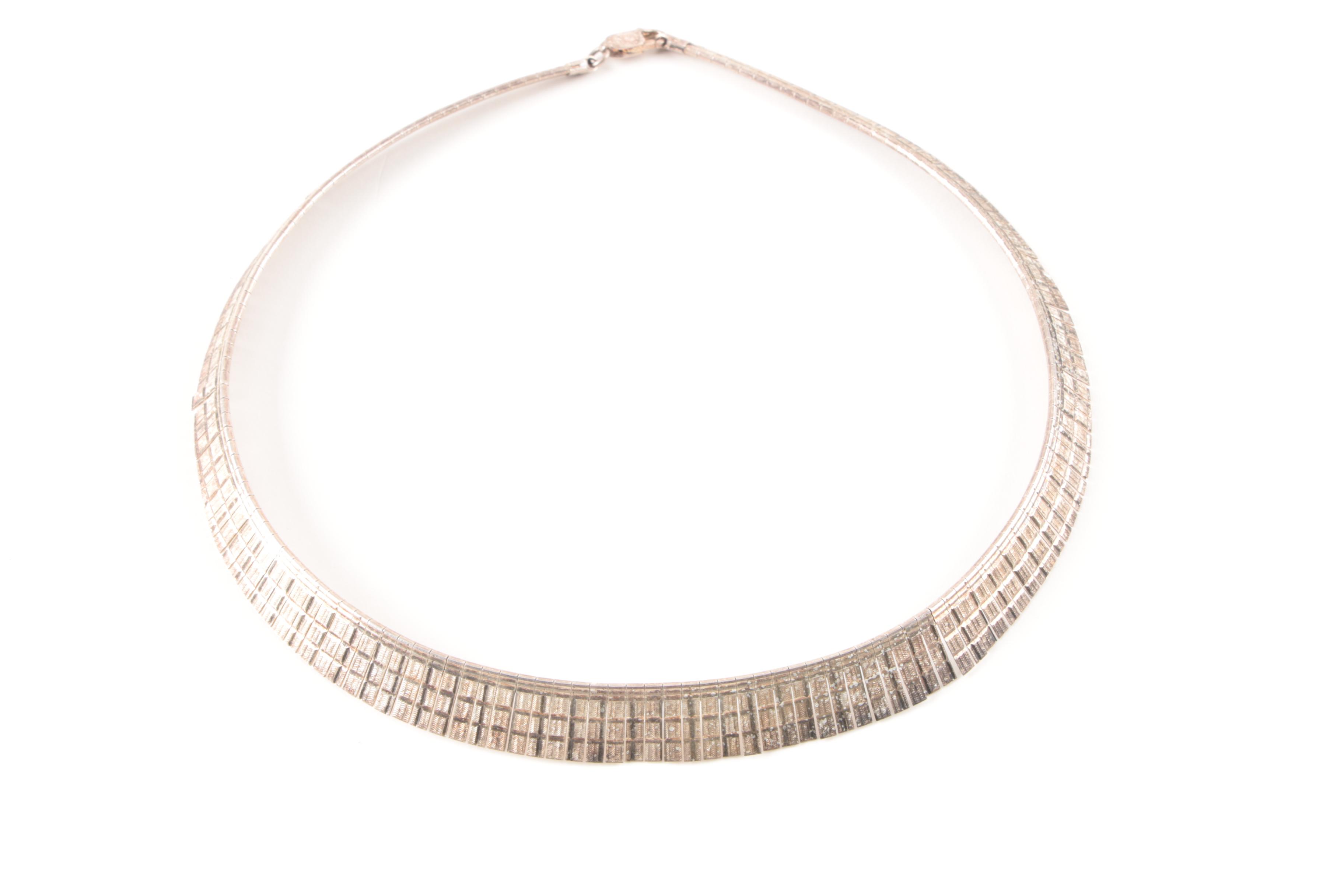 Sterling Silver Fancy Link Demi Parure