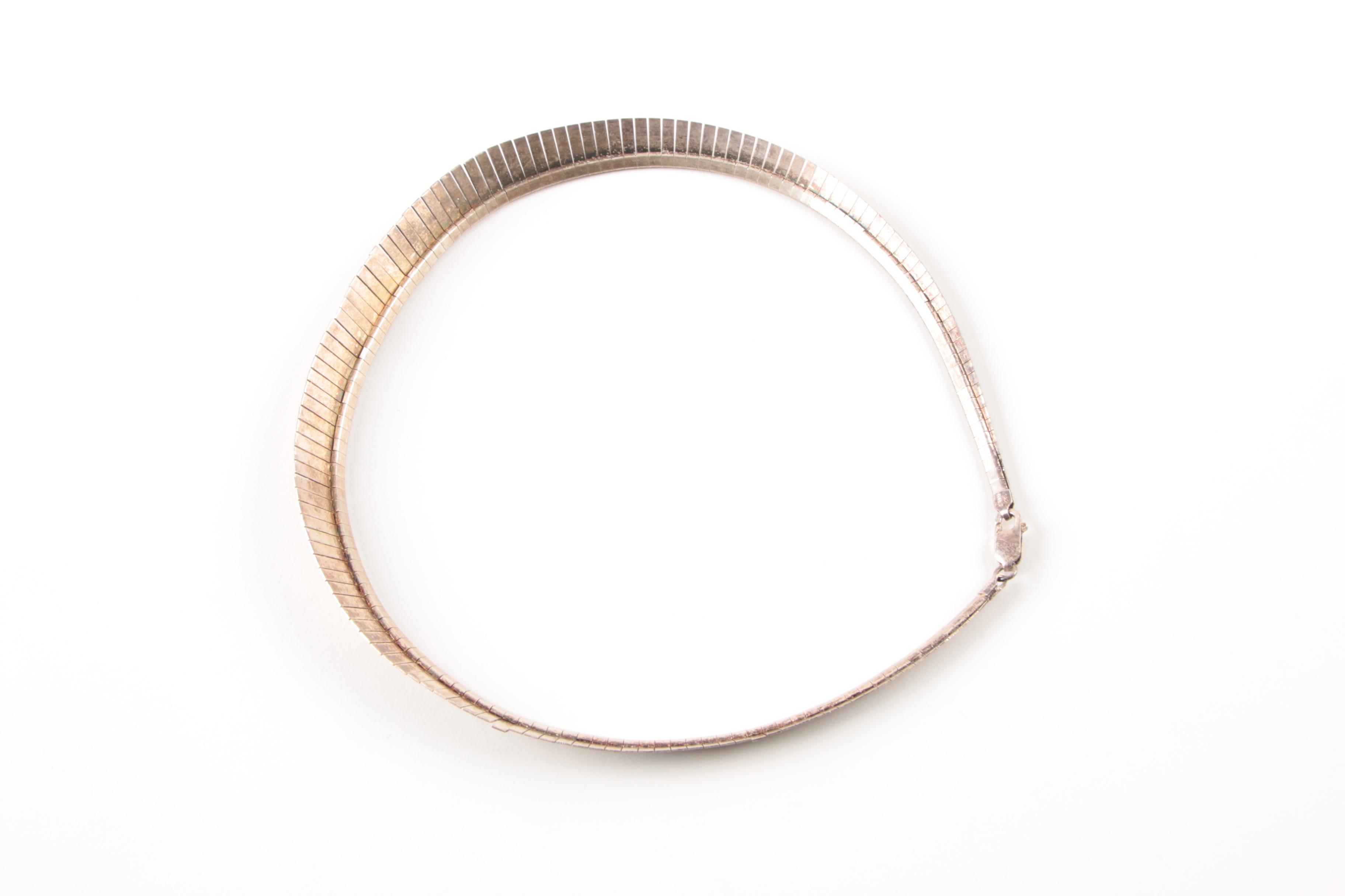 Sterling Silver Fancy Link Demi Parure