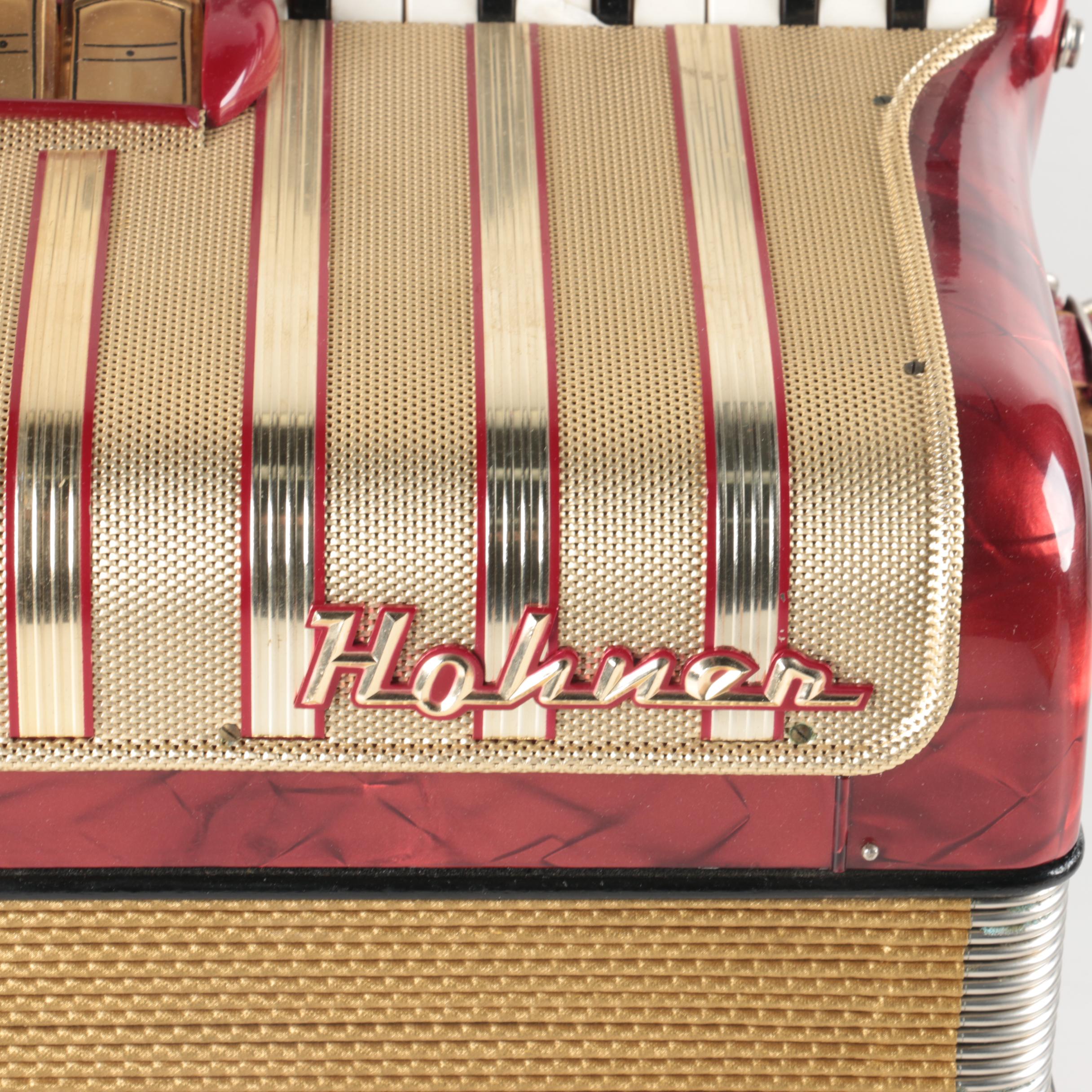 Hohner Concerto II Accordion with Case and Sheet Music