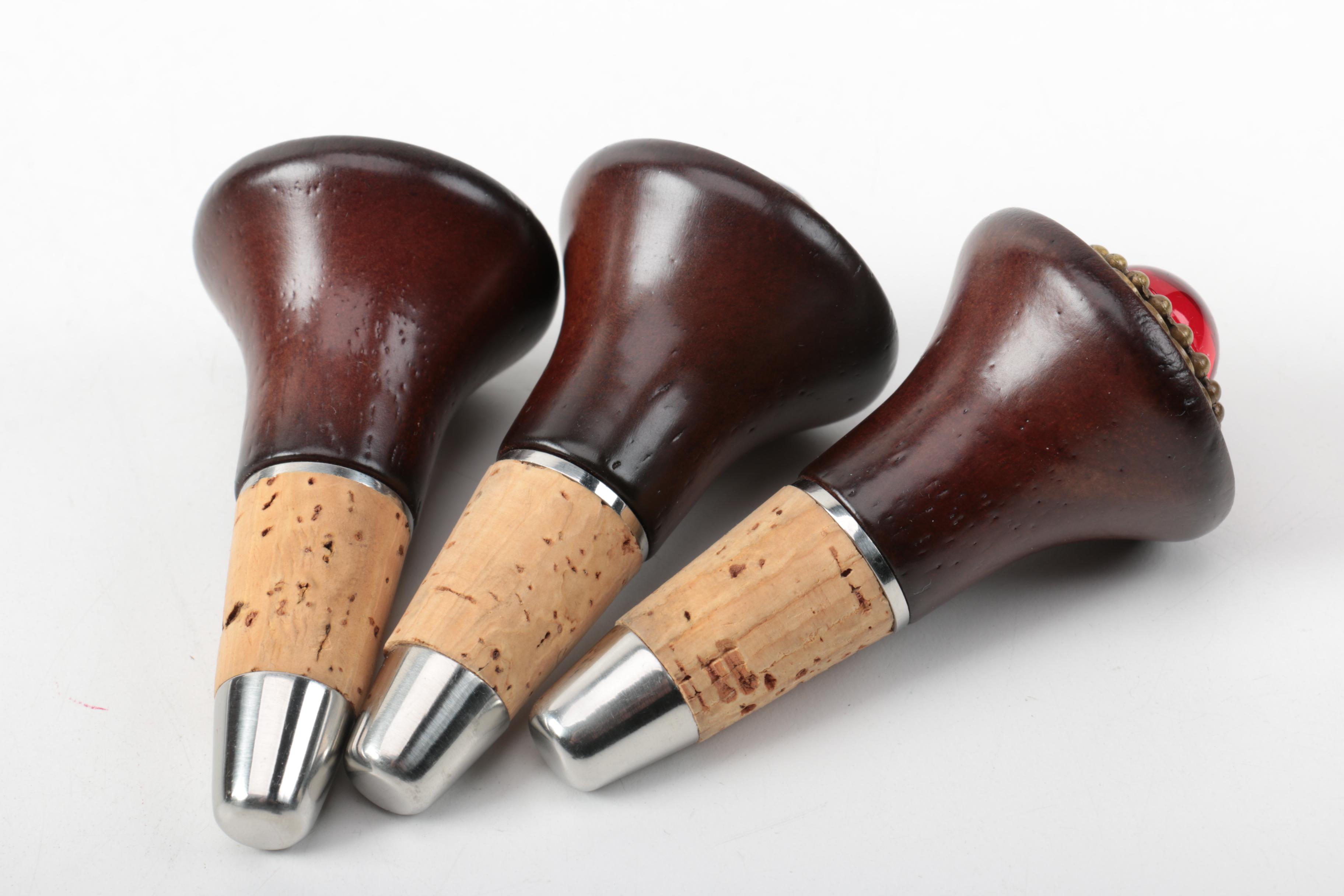 The Bombay Company Wine Bottle Holder and Stoppers