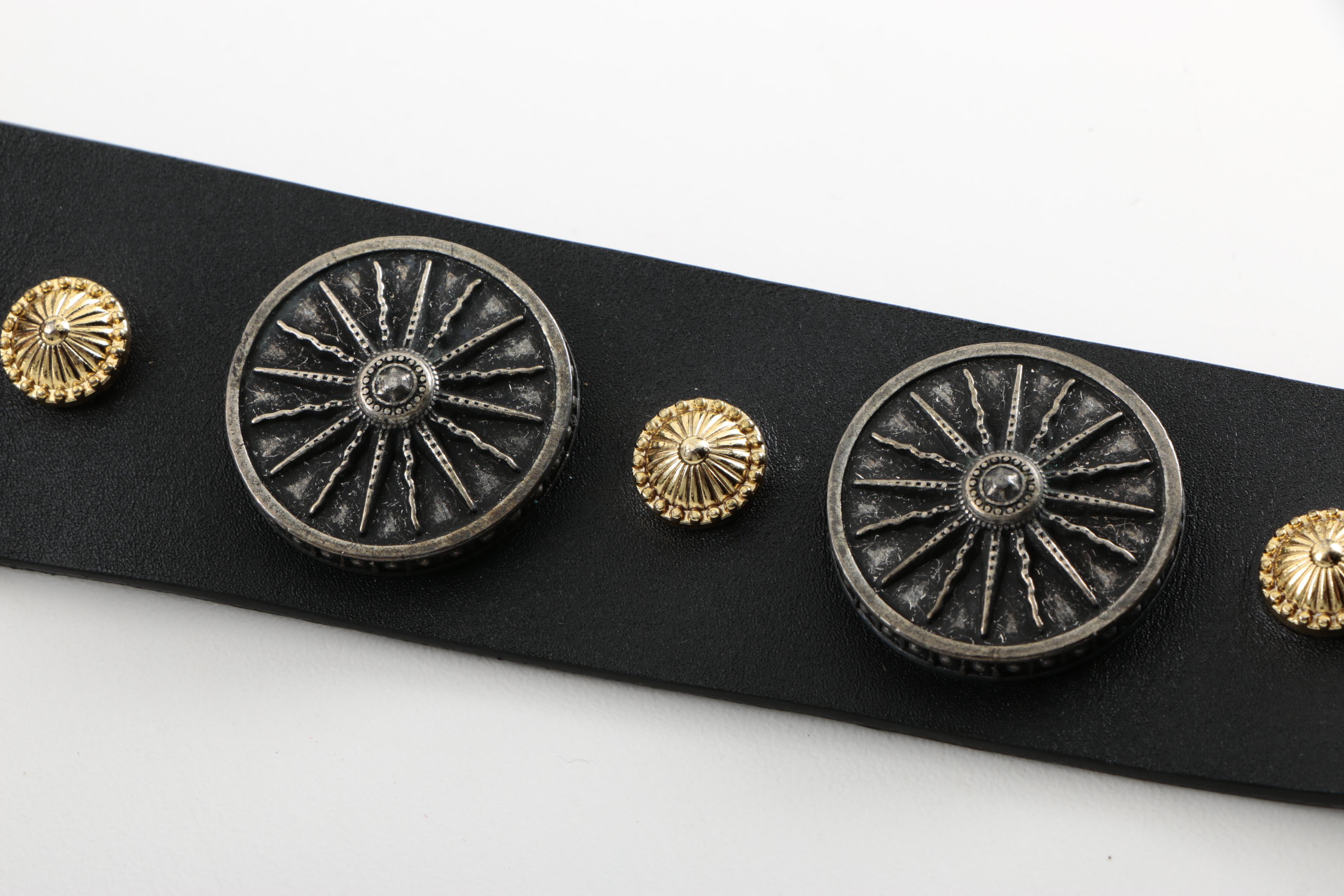 Women's Black and Gold Tone Belts