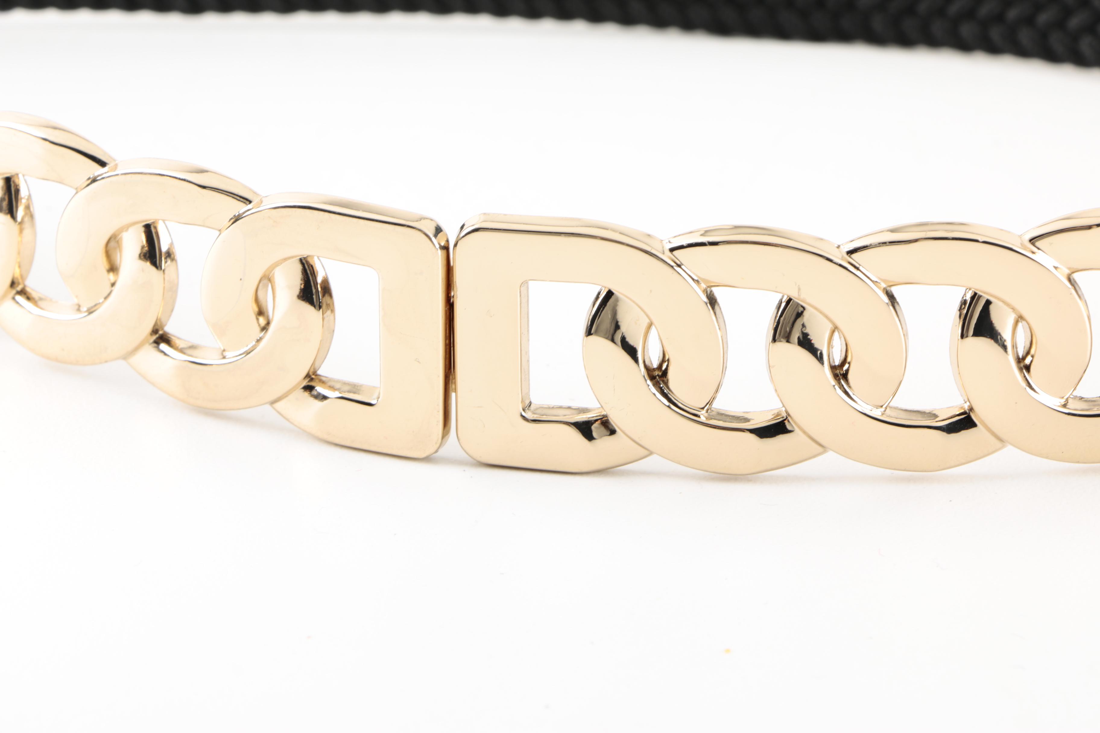 Women's Black and Gold Tone Belts