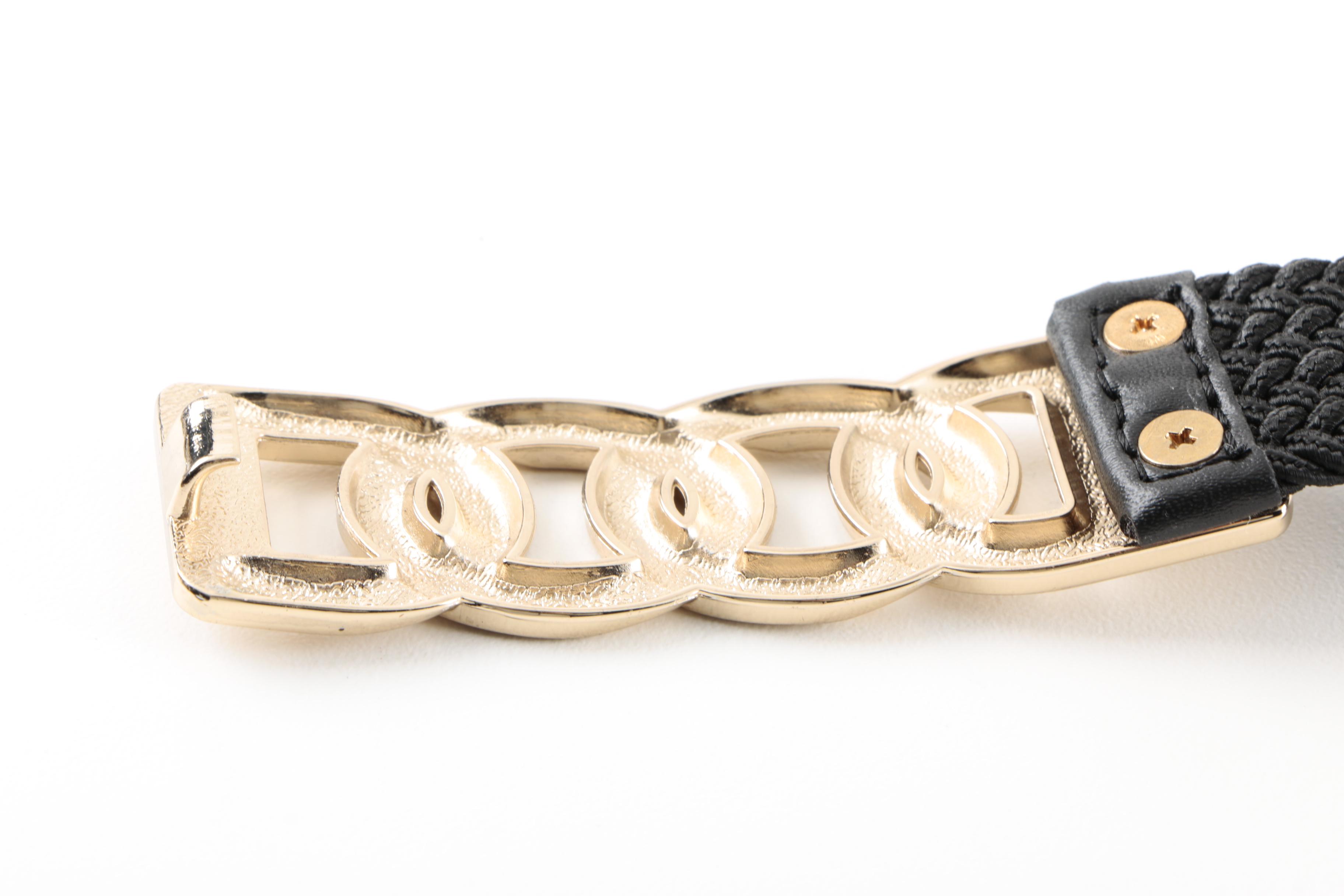 Women's Black and Gold Tone Belts