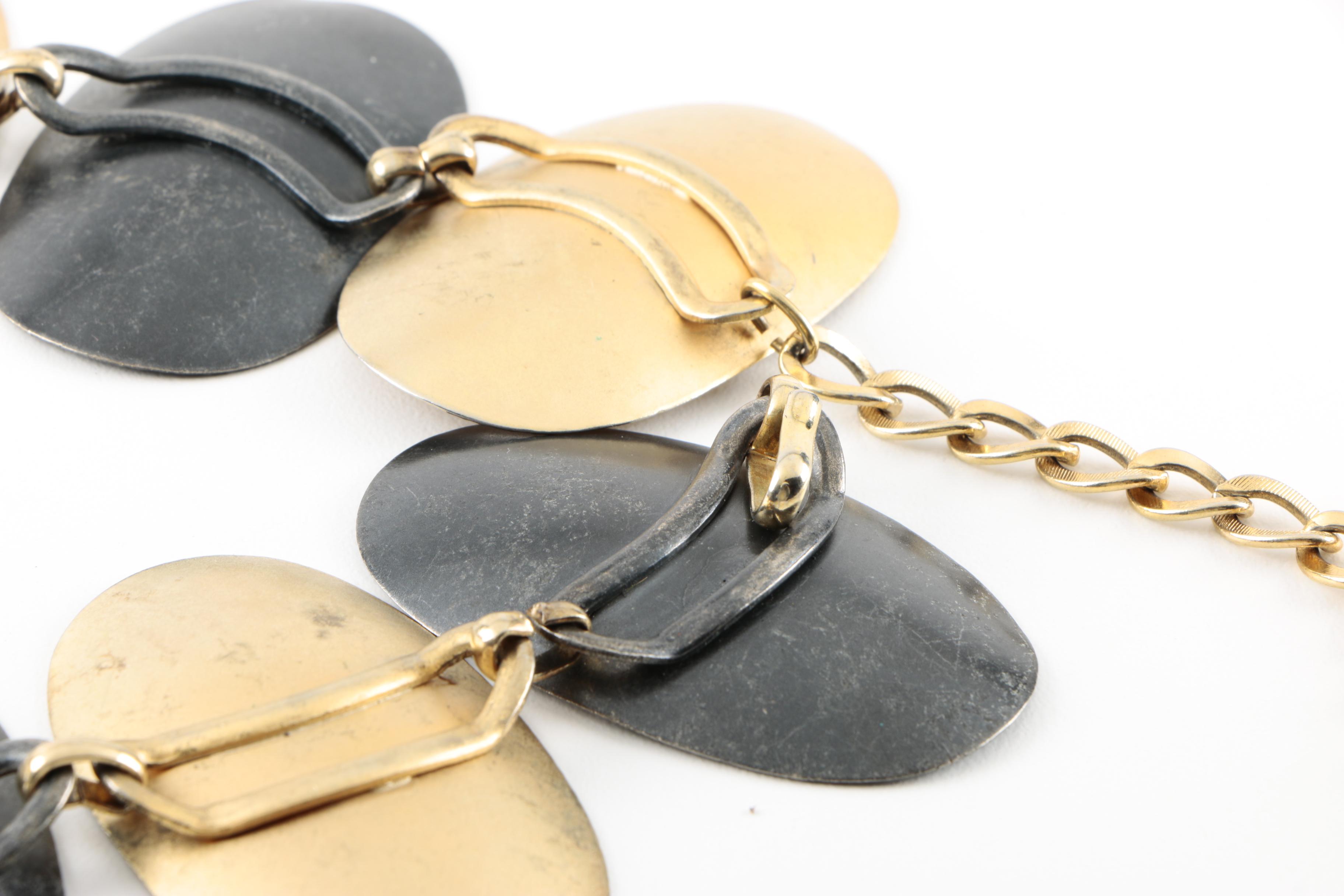 Women's Black and Gold Tone Belts