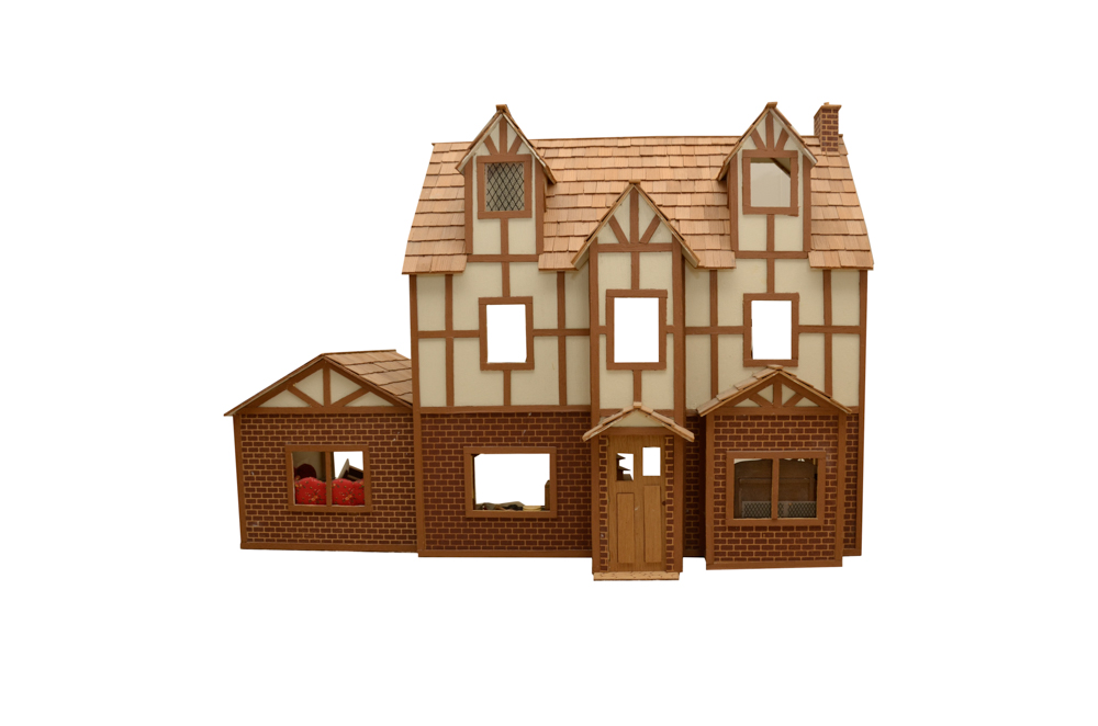Vintage Craftsman Style Furnished Dollhouse