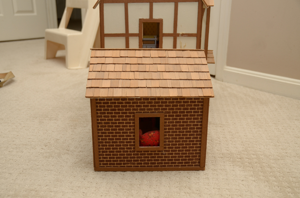 Vintage Craftsman Style Furnished Dollhouse