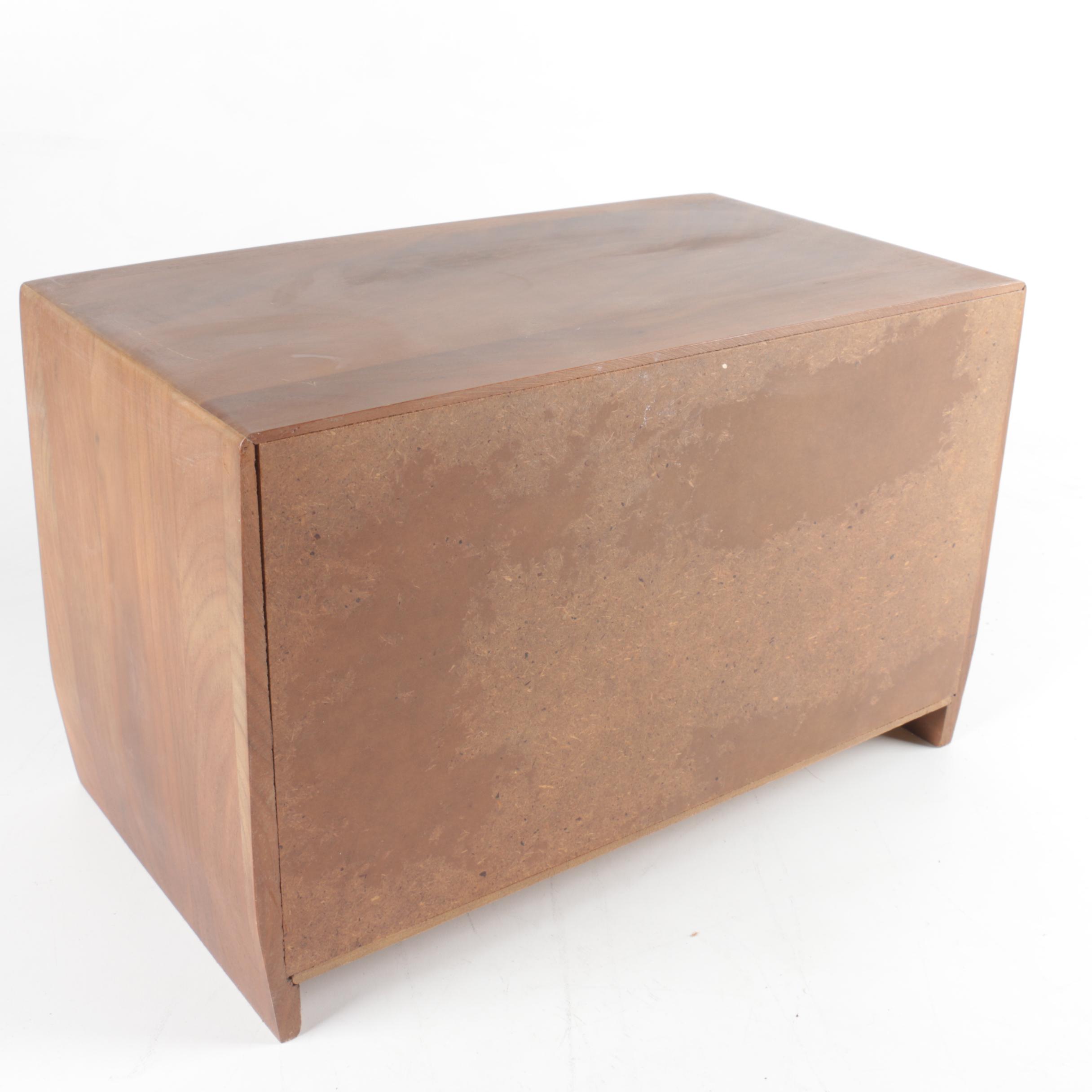 Mid Century Modern Style Walnut Jewelry Box